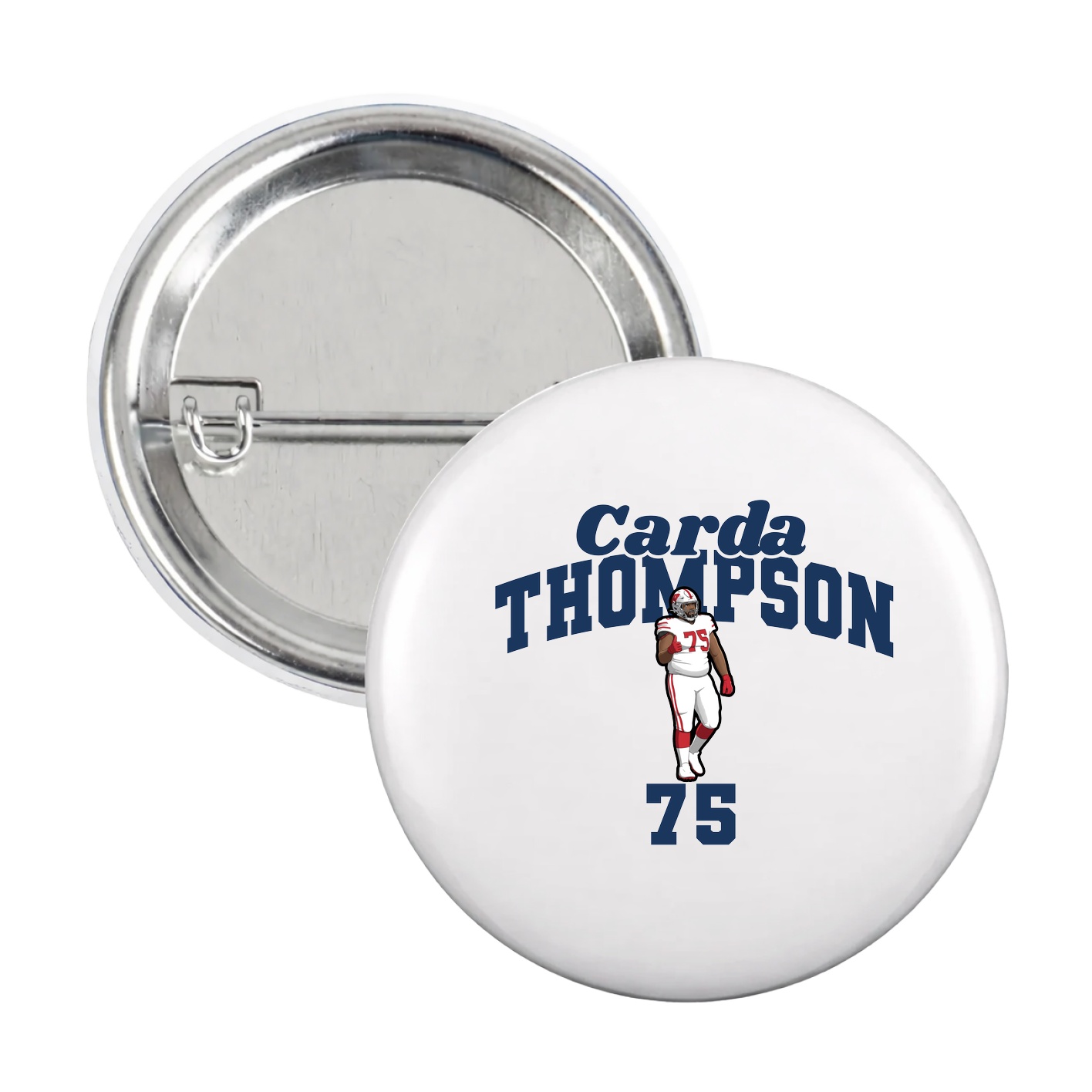 Game Day Button — Signature Arch in White