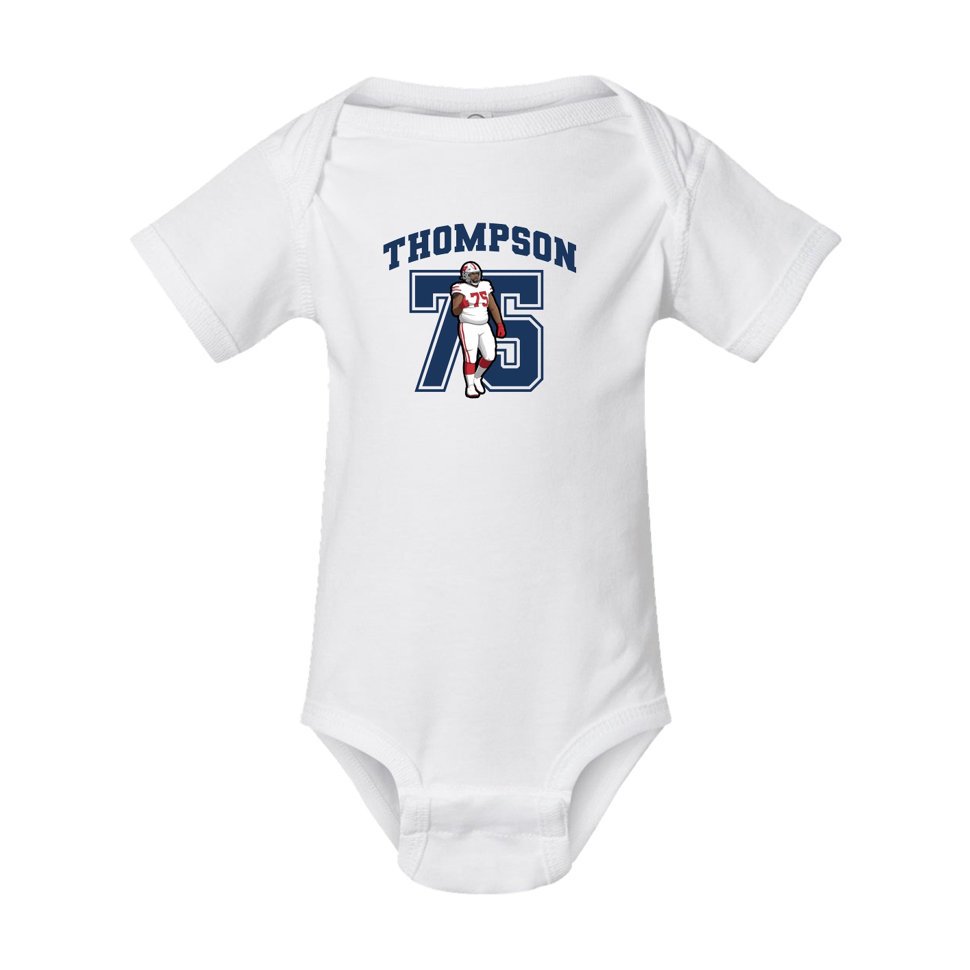 Baby Onesie — Number in White