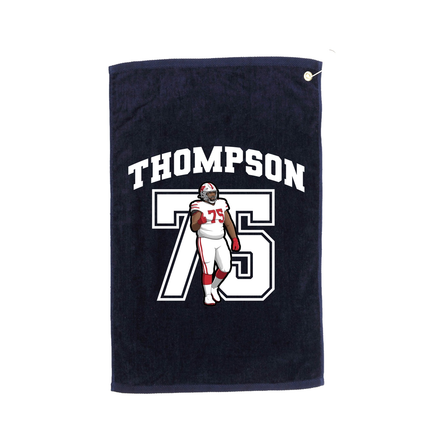 Golf Towel — Number in Navy