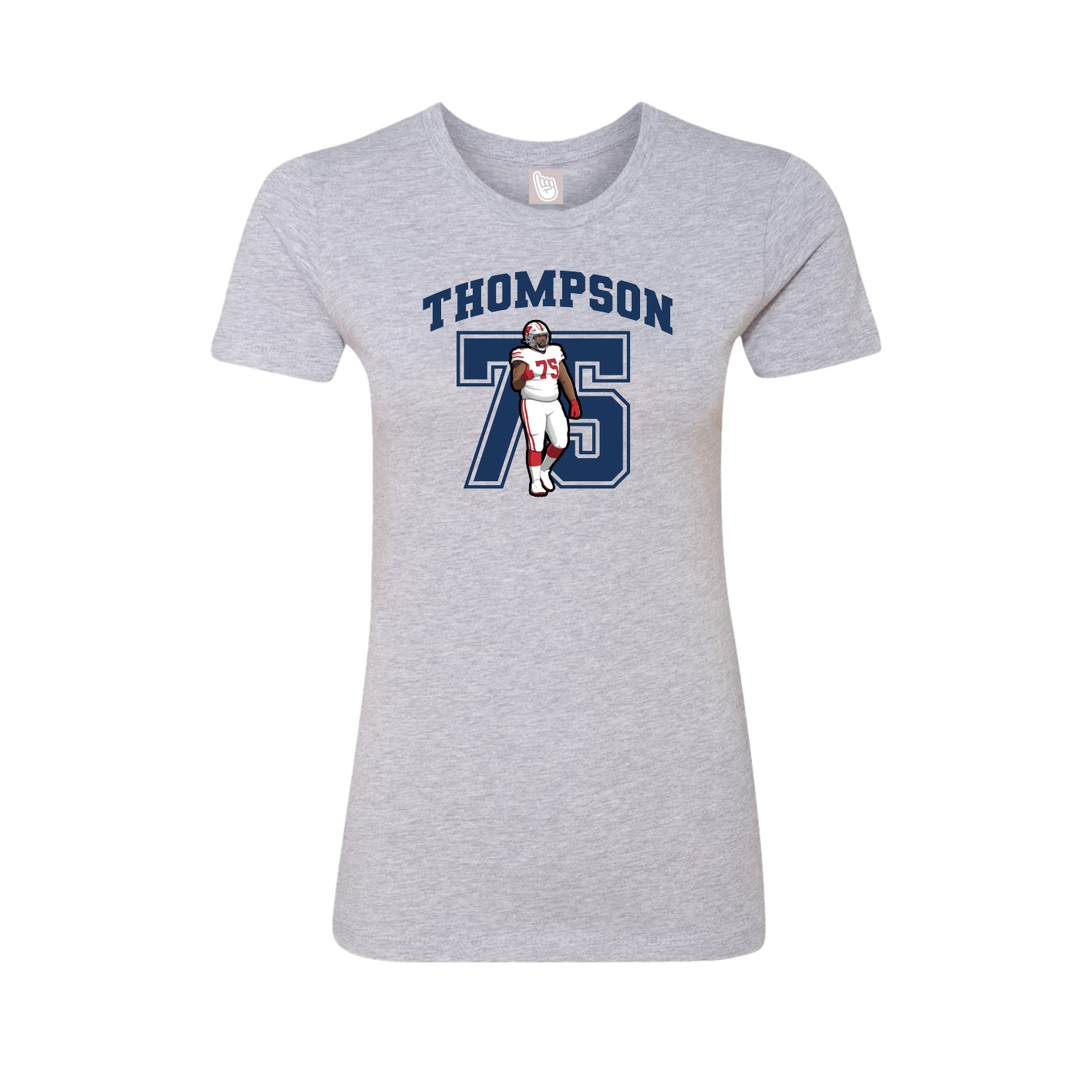 Fitted Women's Tee — Number in Grey