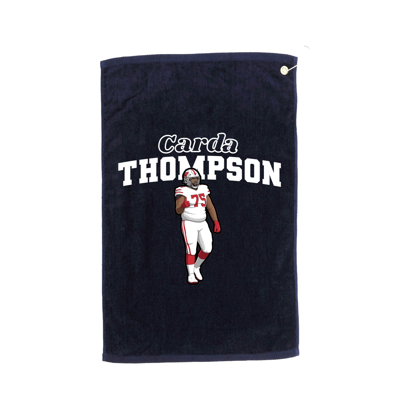 Golf Towel — Name Arch in Navy