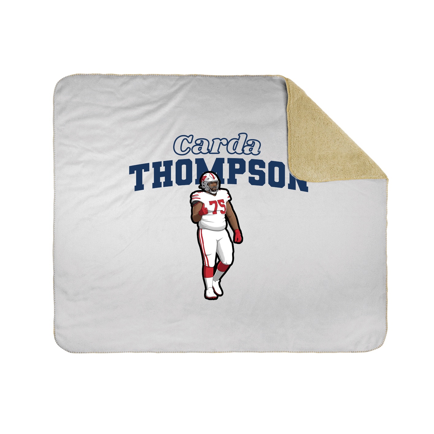 Throw Blanket — Name Arch in White