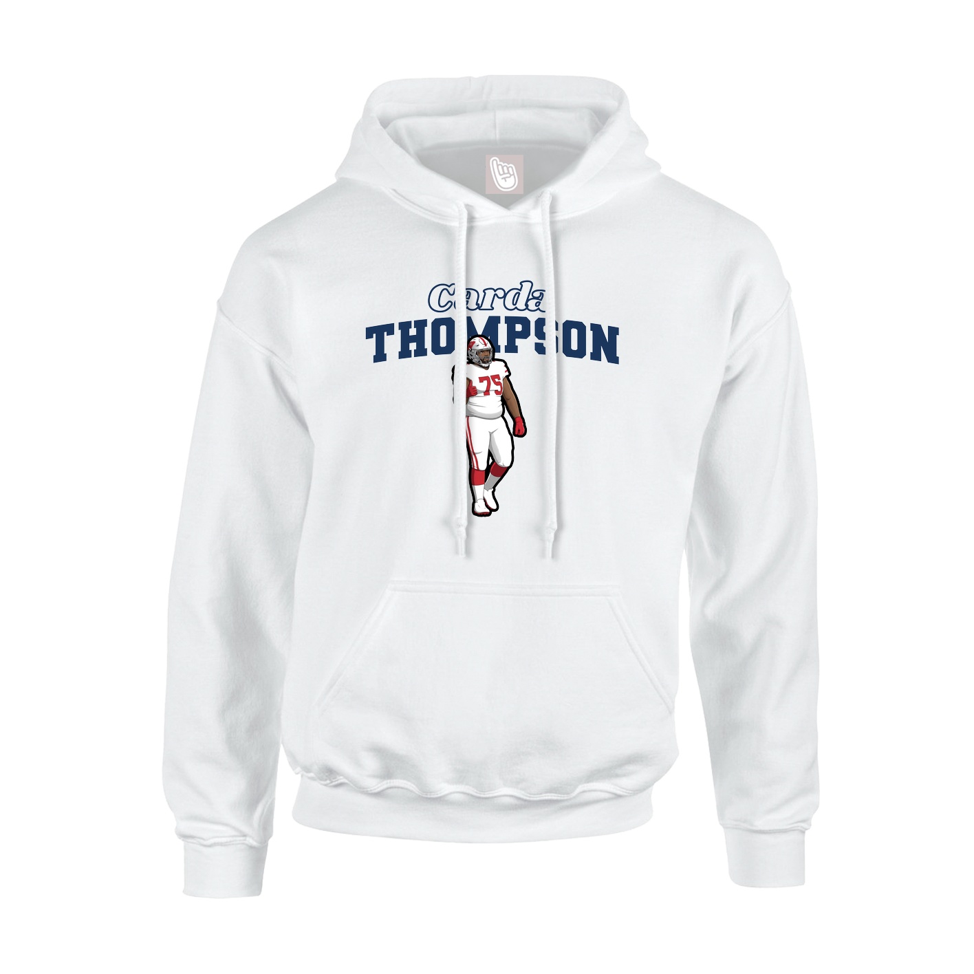 Hoodie — Name Arch in White