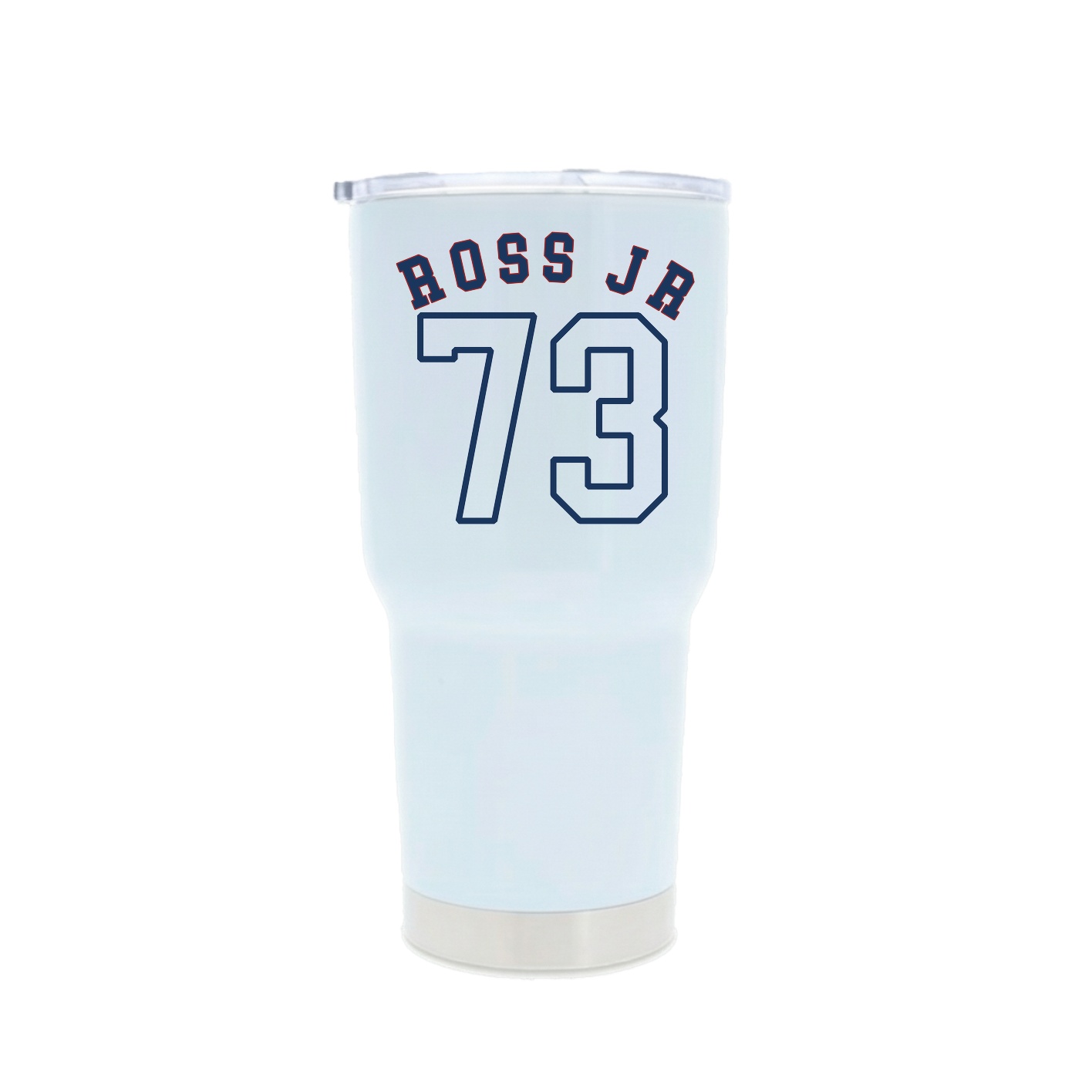 30oz Stainless Steel Tumbler — Shirsey Arch in White