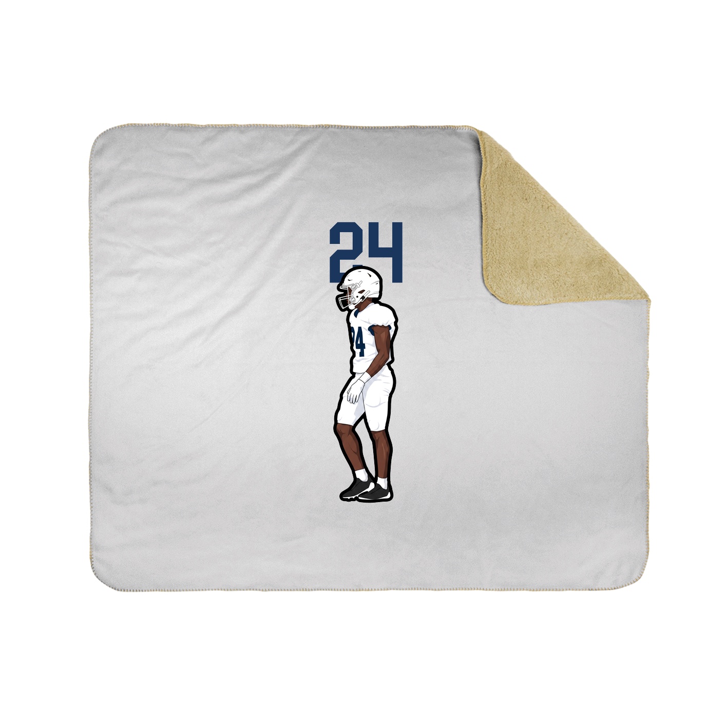 Throw Blanket — Number Top in White