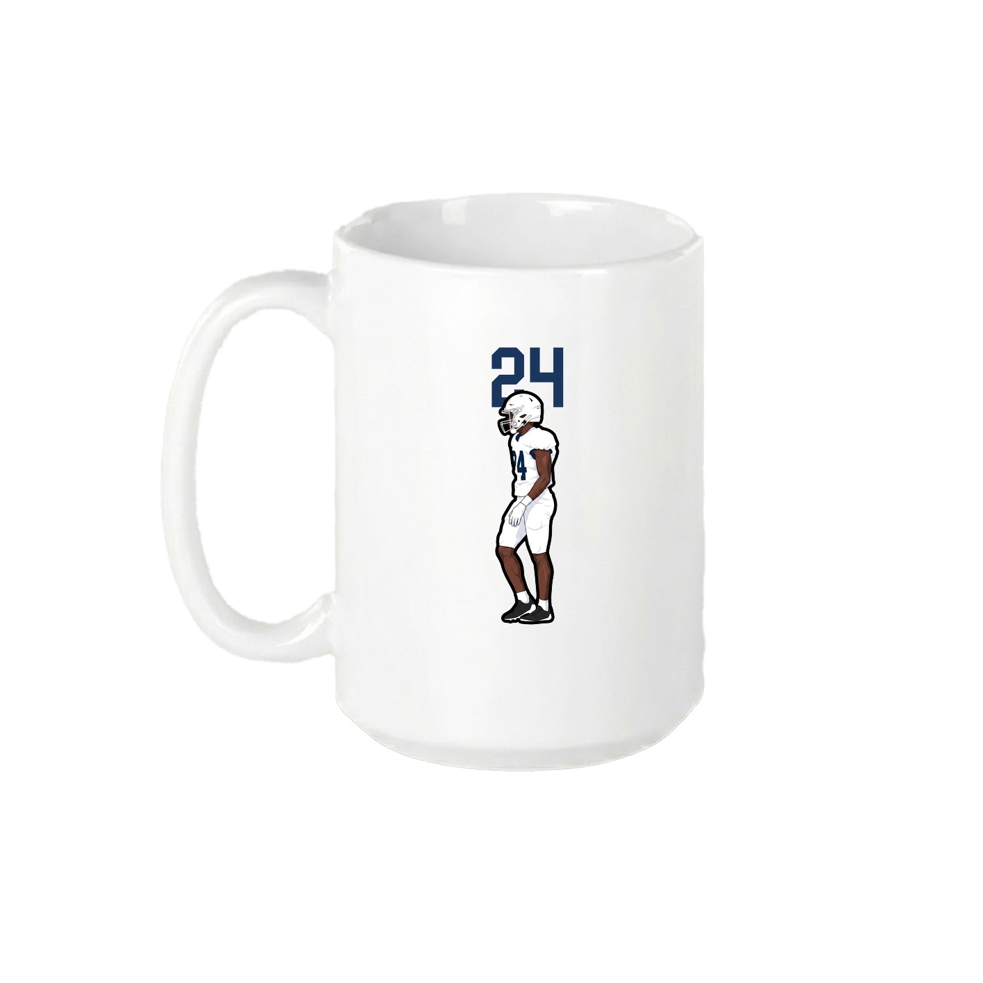 15oz Coffee Mug — Number Top in White