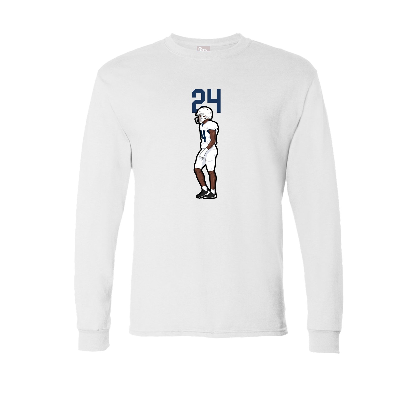 Long Sleeve Tee — Number Top in White