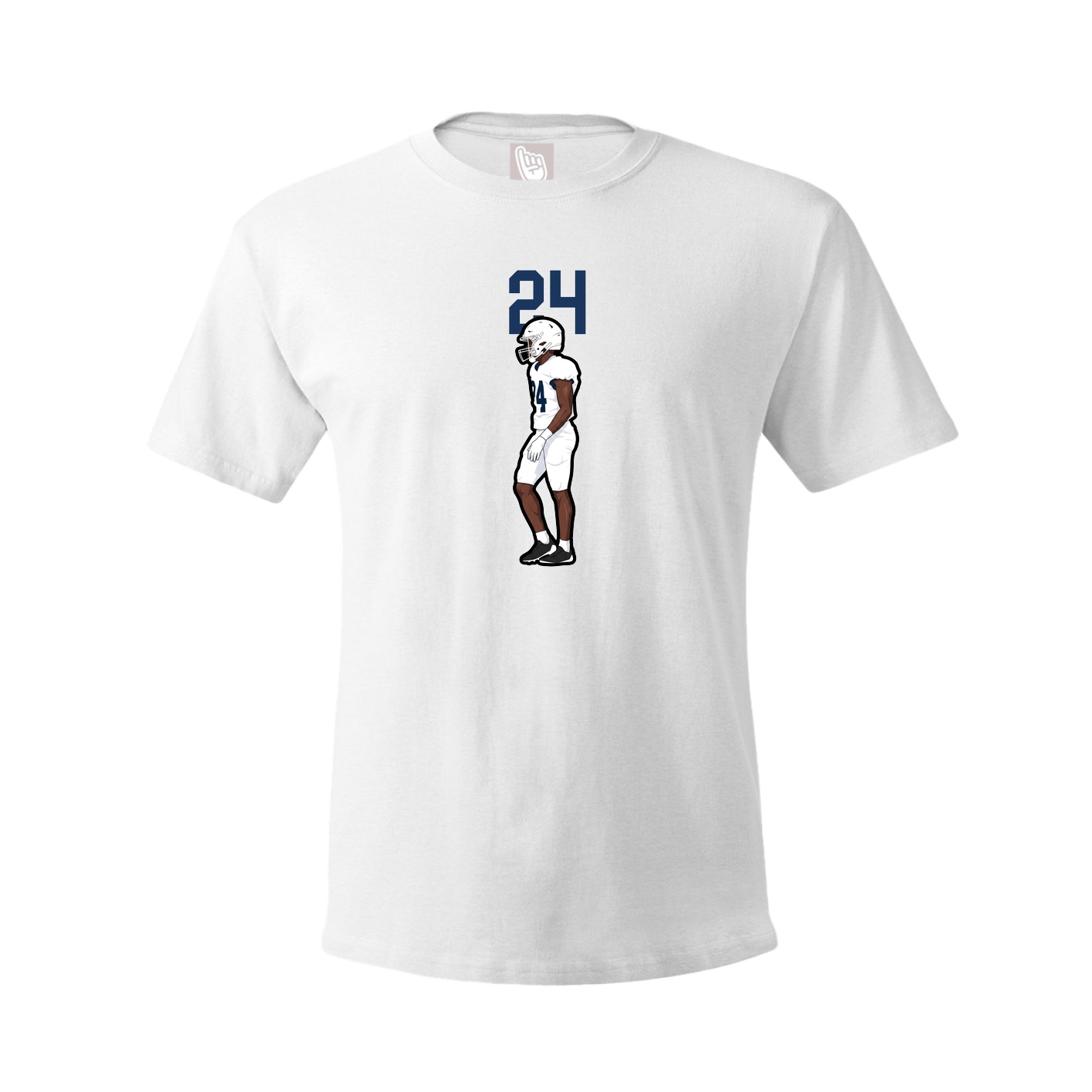 Youth Tee — Number Top in White