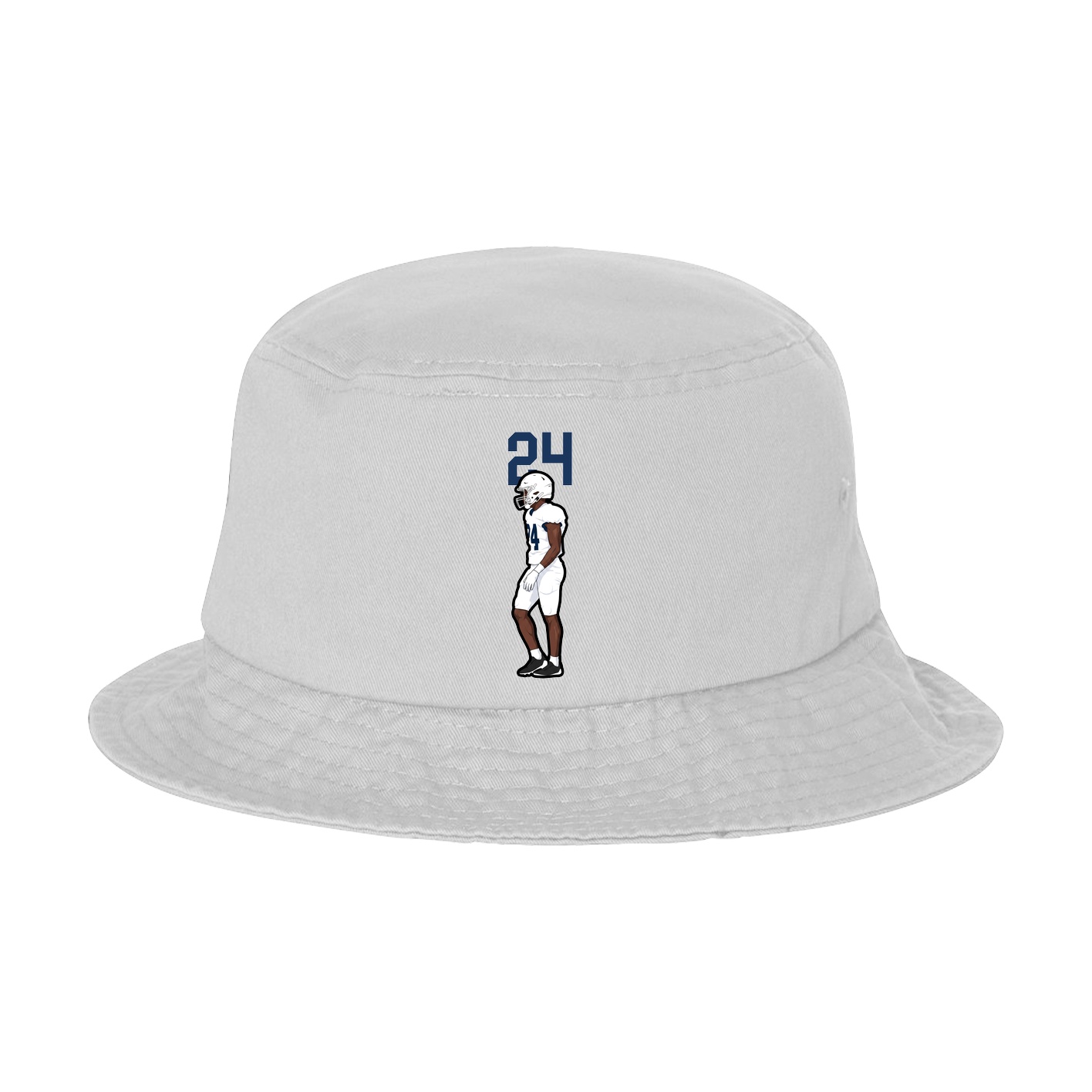 Bucket Cap — Number Top in White