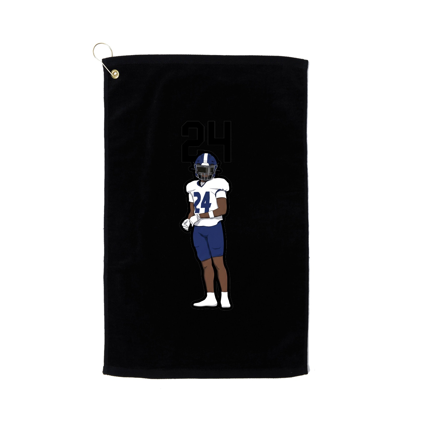 Golf Towel — Number Top in Black