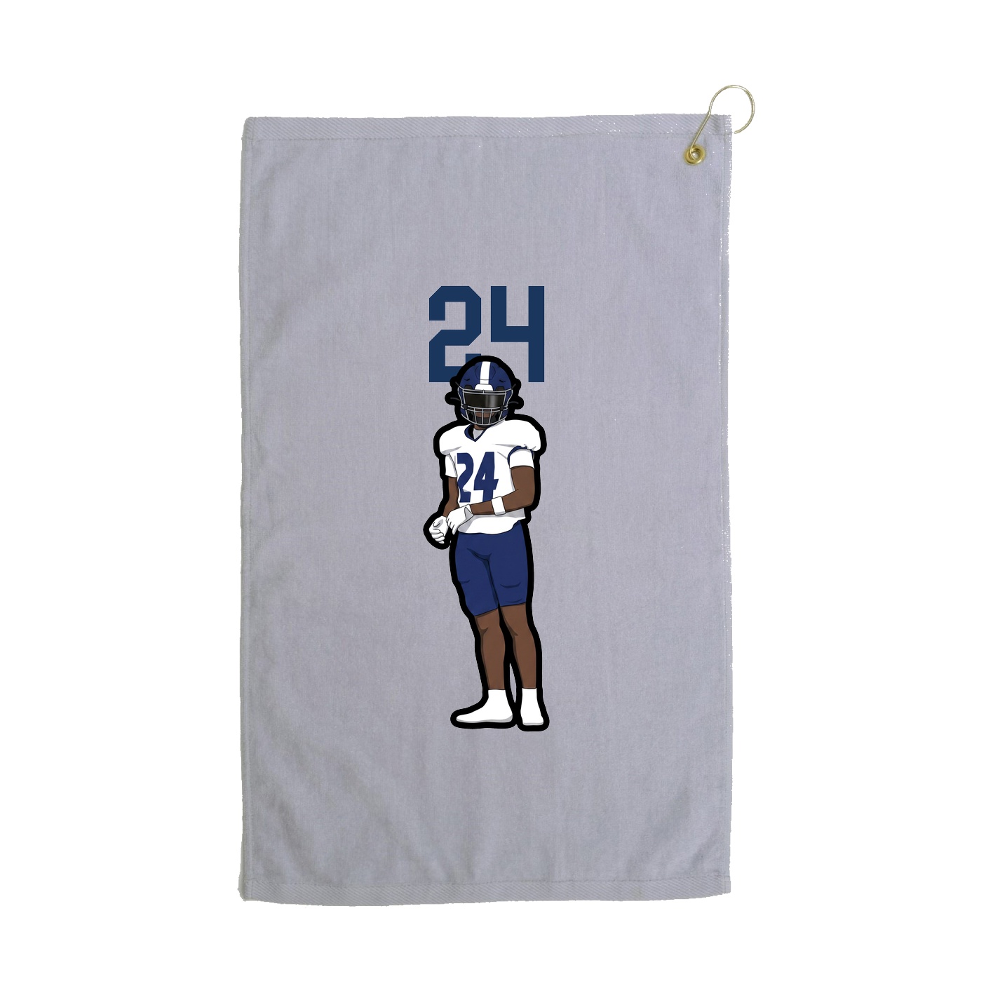 Golf Towel — Number Top in Grey