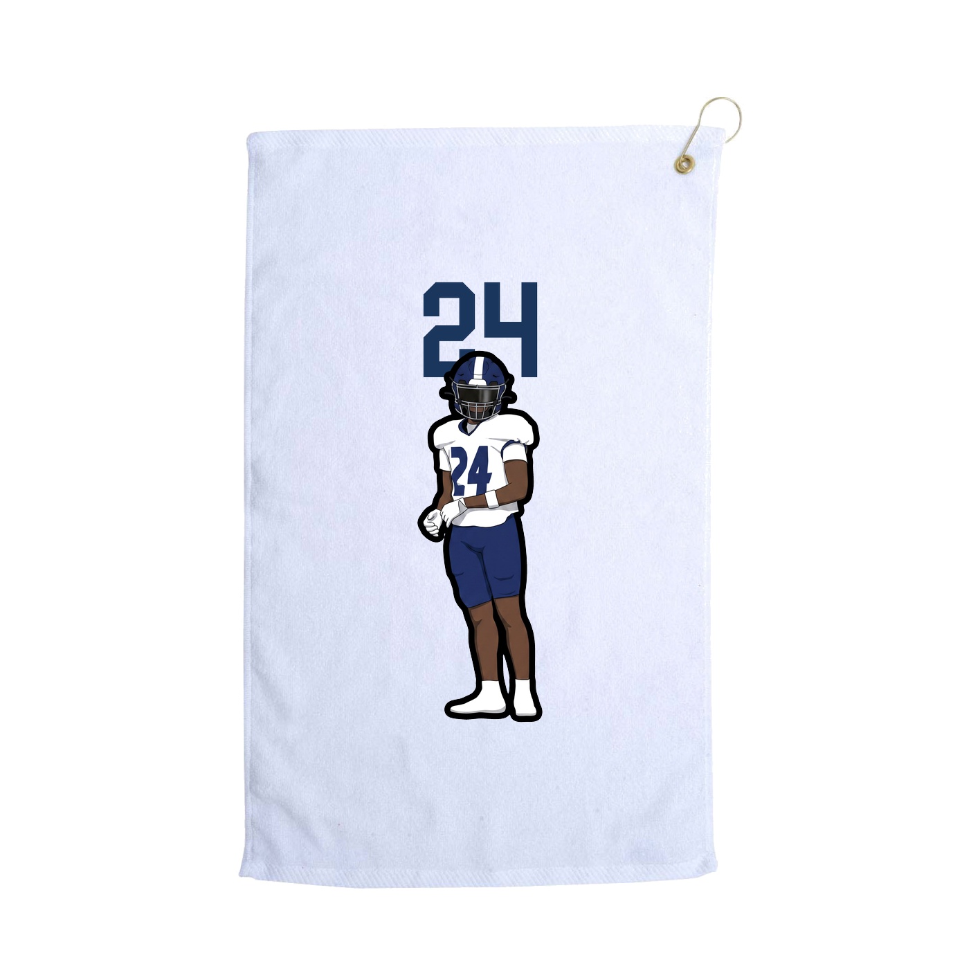 Golf Towel — Number Top in White