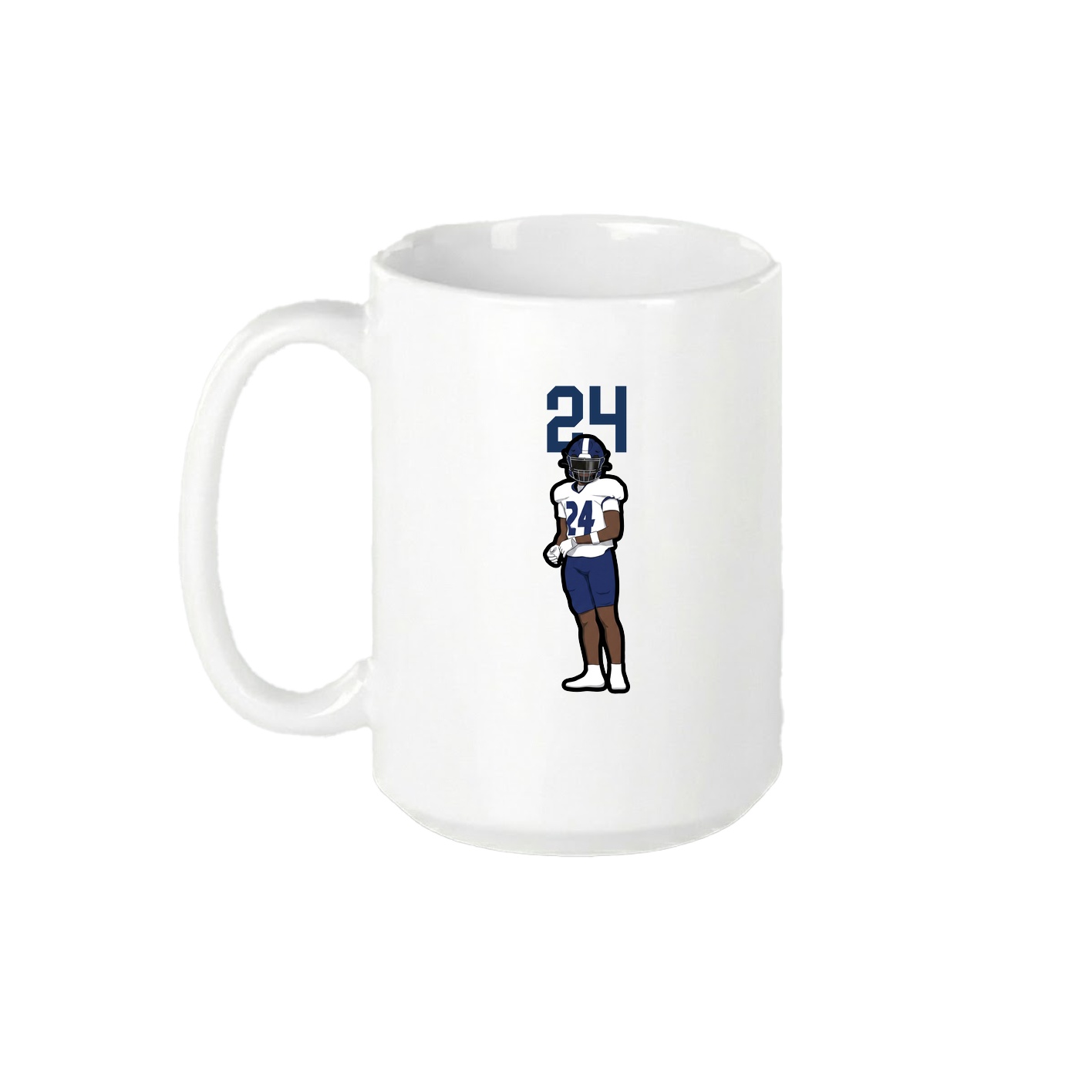 15oz Coffee Mug — Number Top in White