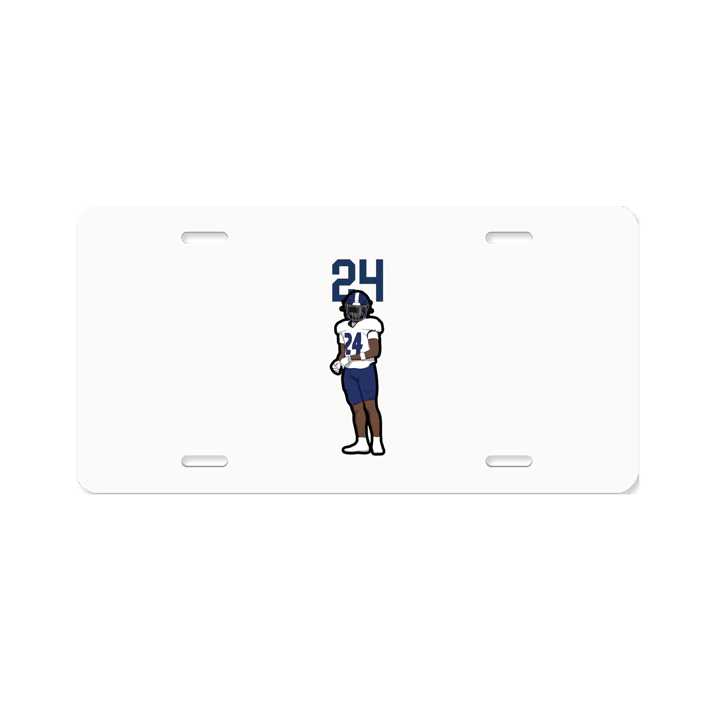 License Plate — Number Top in Classic