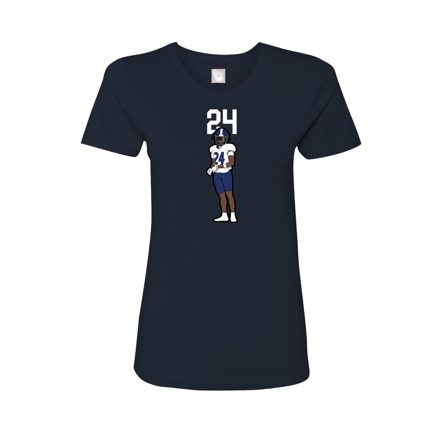 Womens Tee — Number Top in Navy