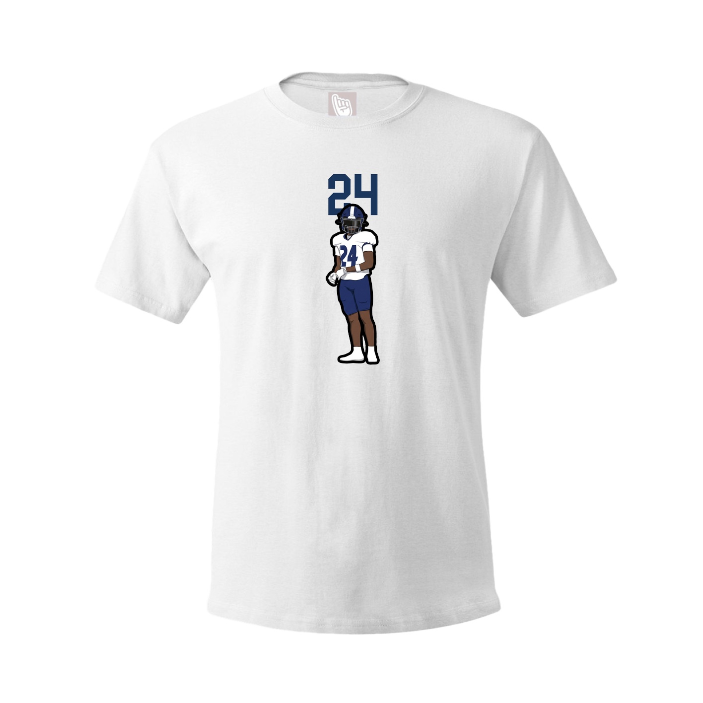Youth Tee — Number Top in White