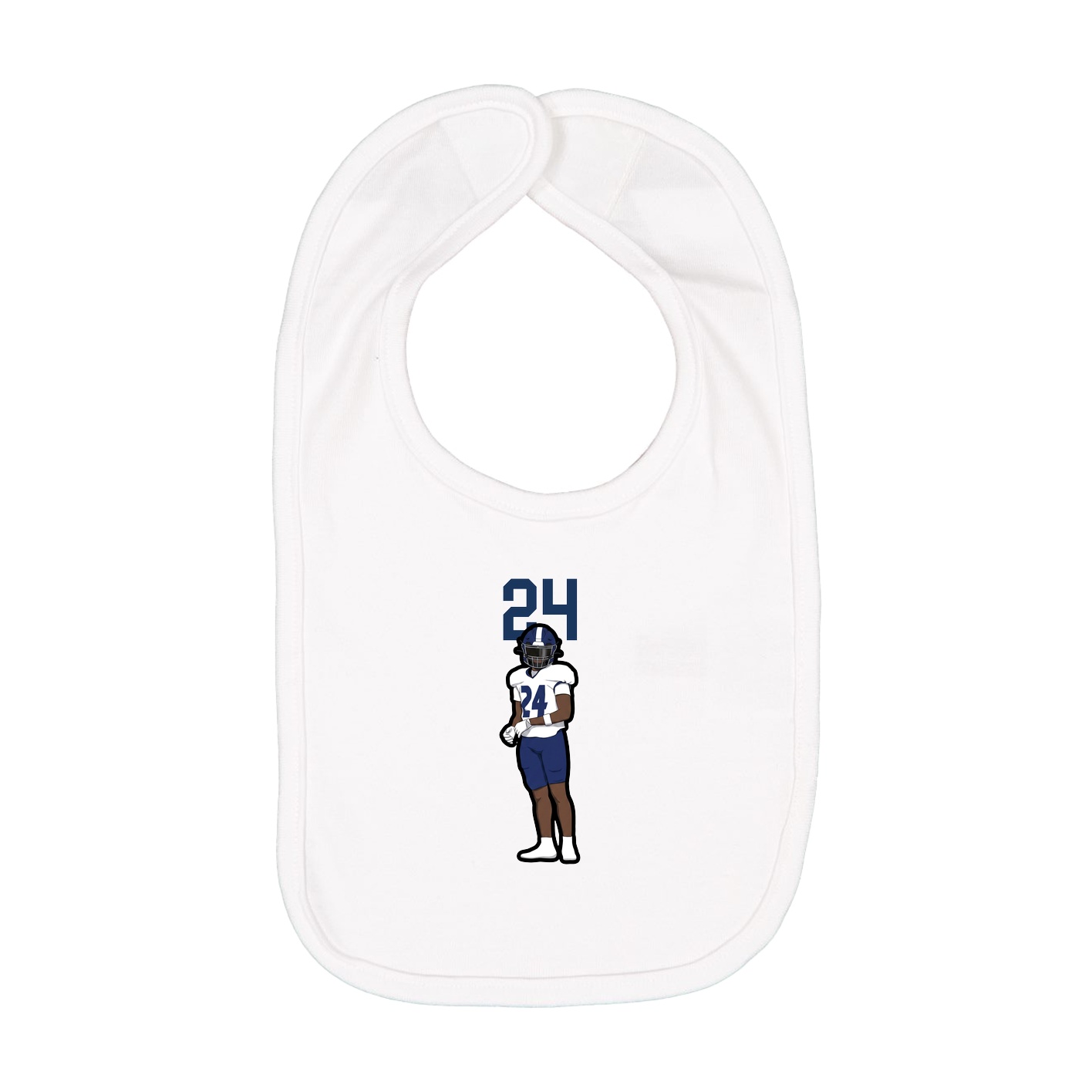 Infant Bib — Number Top in White