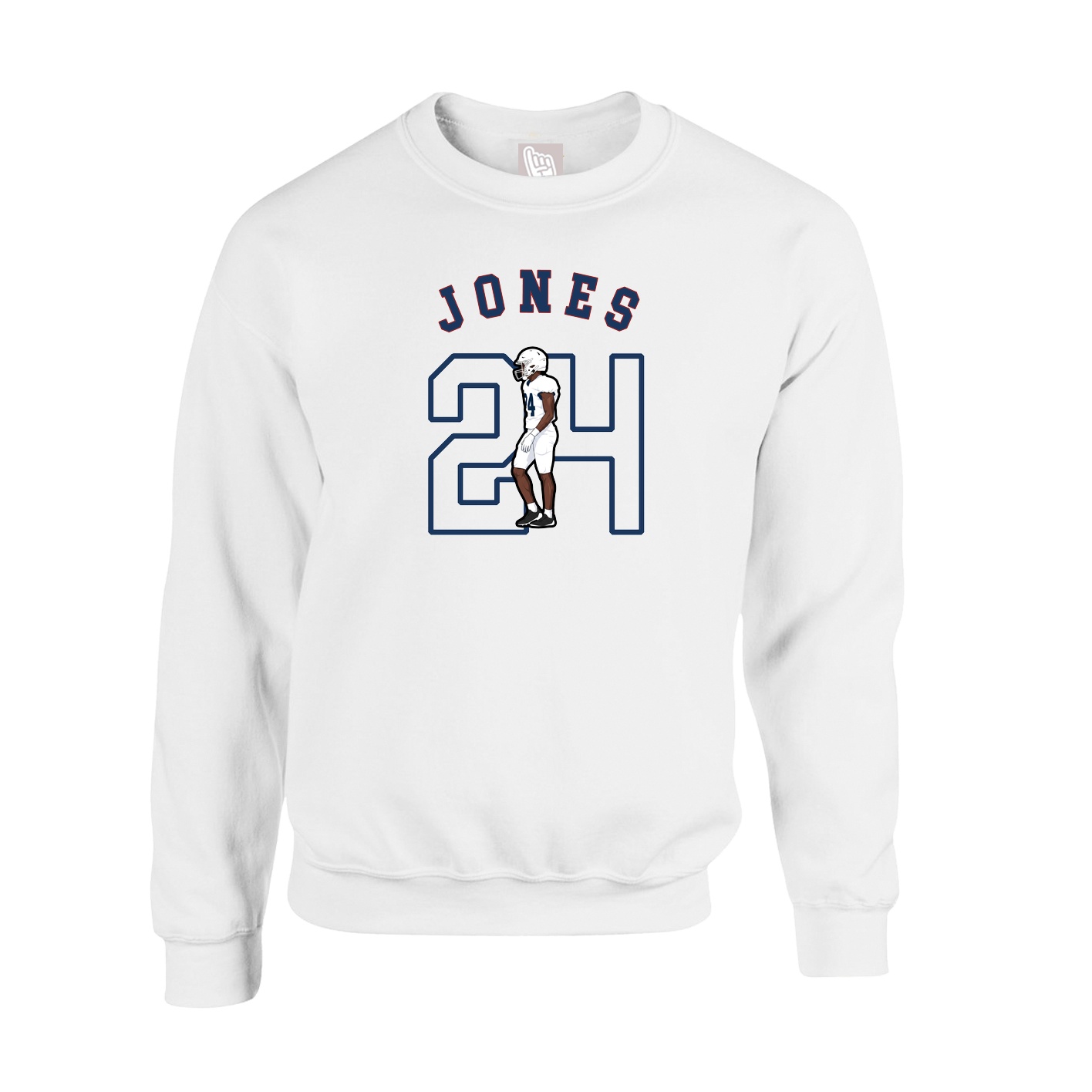 Fleece Crew — Shirsey Arch in White