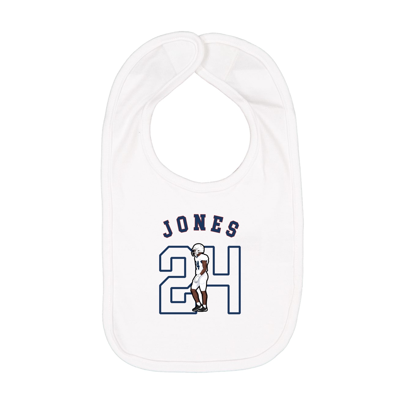 Infant Bib — Shirsey Arch in White