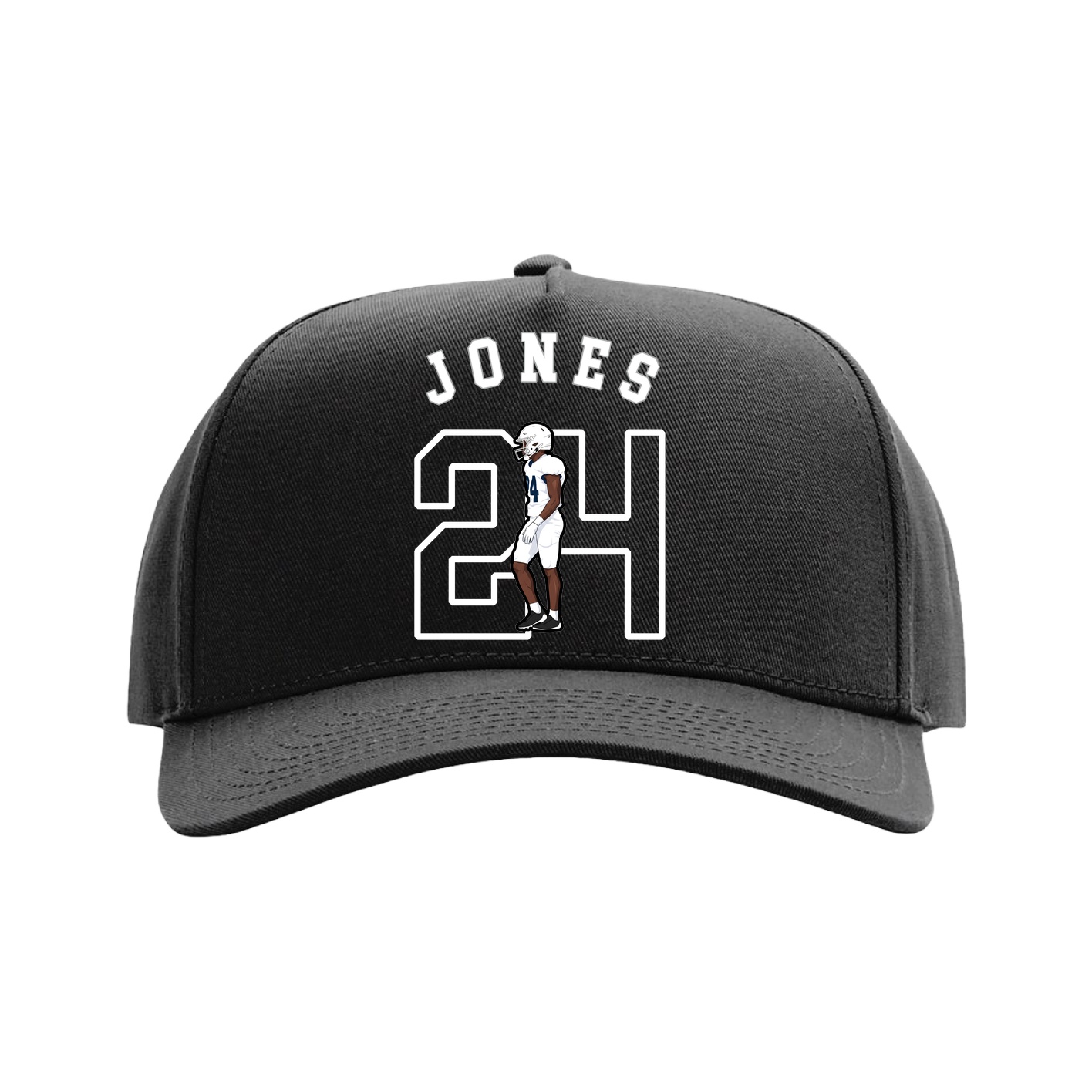 Full Fabric Five-Panel Champ Cap — Shirsey Arch in Black