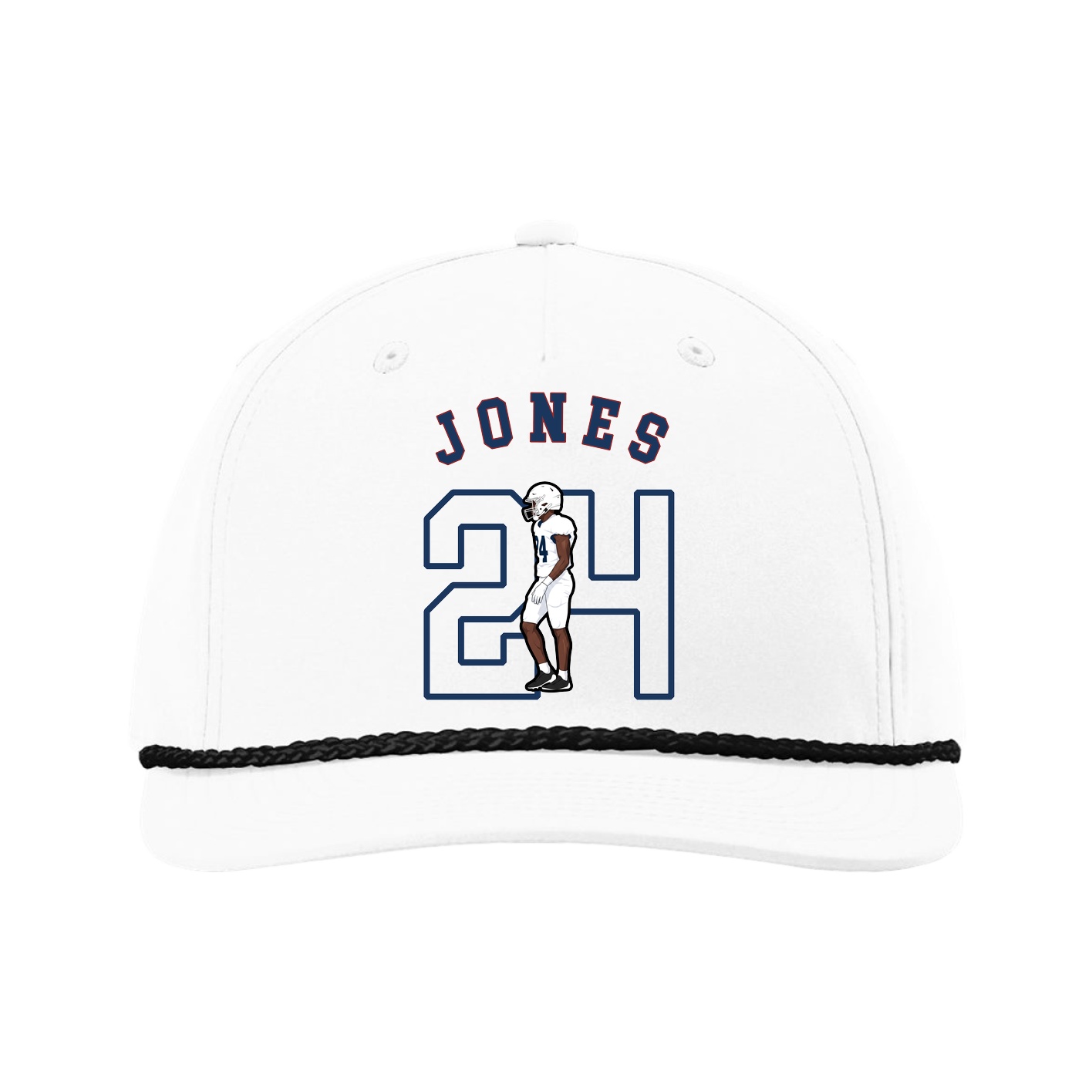 Five-Panel Classic Rope Cap — Shirsey Arch in White