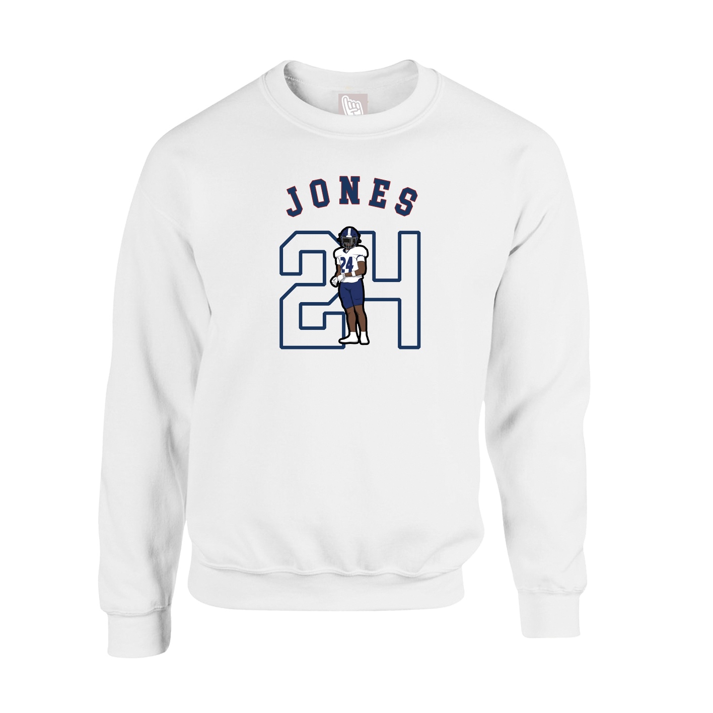 Fleece Crew — Shirsey Arch in White