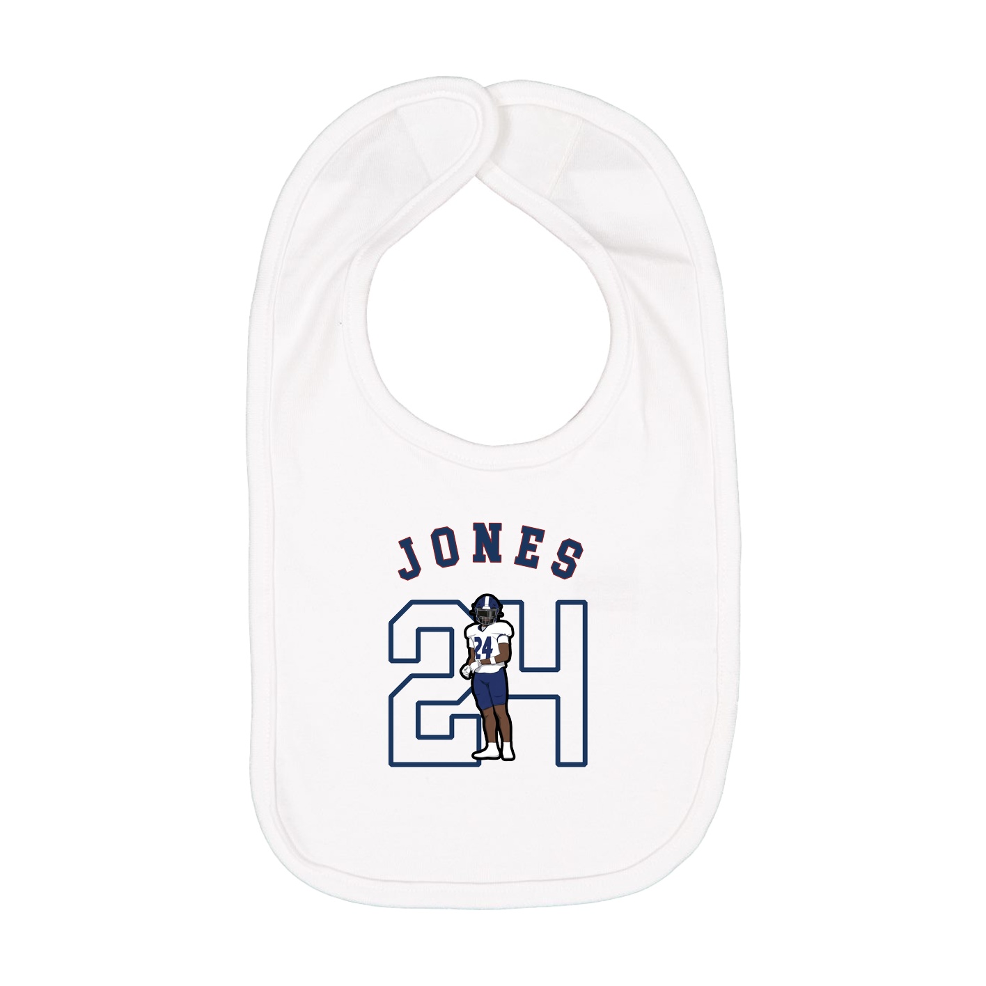 Infant Bib — Shirsey Arch in White