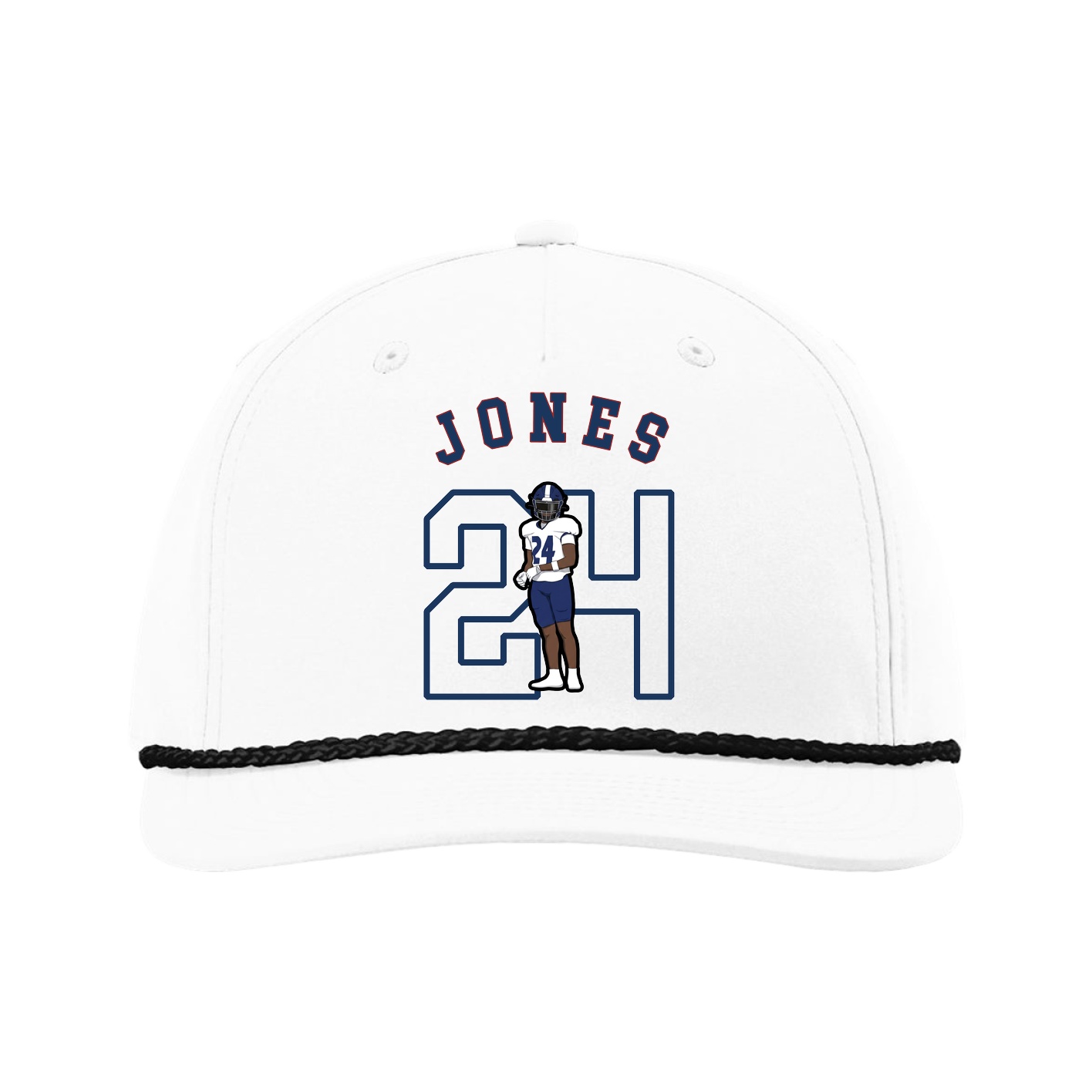Five-Panel Classic Rope Cap — Shirsey Arch in White
