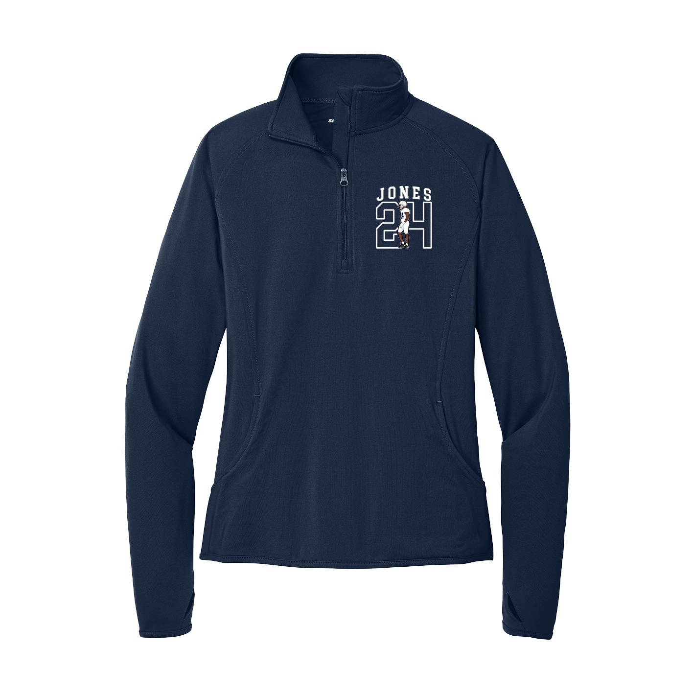 Women's Q-Zip Pullover — Shirsey in Navy