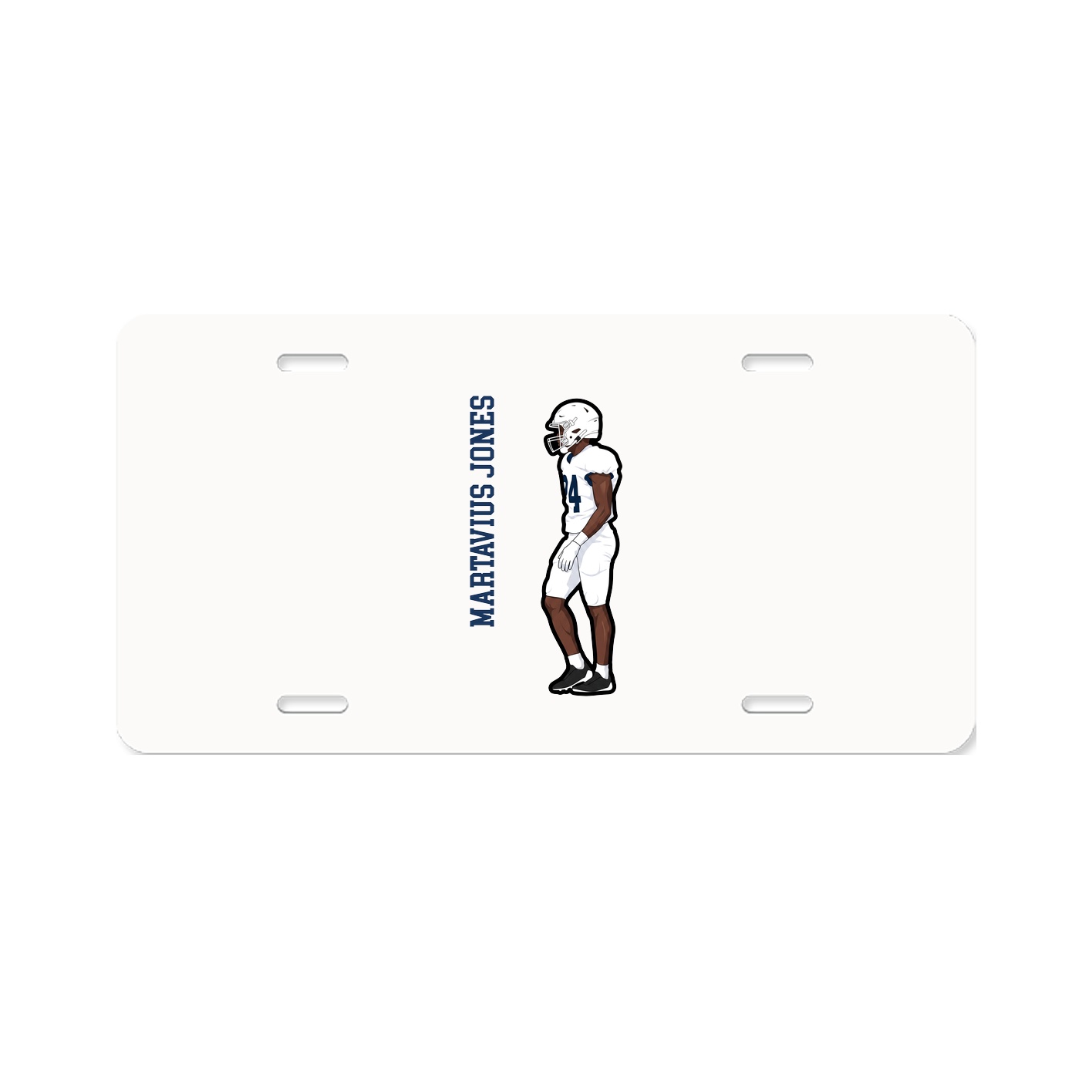 License Plate — Name Vertical in Classic