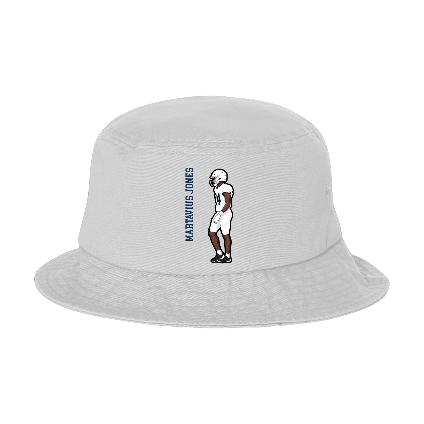 Bucket Cap — Name Vertical in White