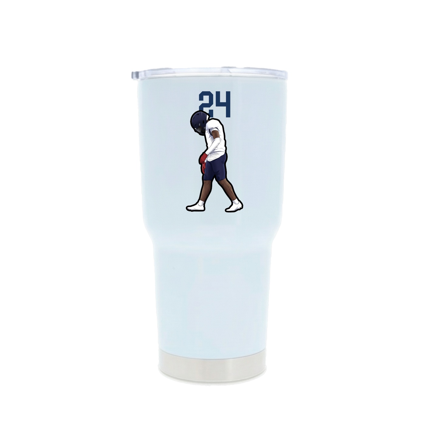 30oz Stainless Steel Tumbler — Number Top in White
