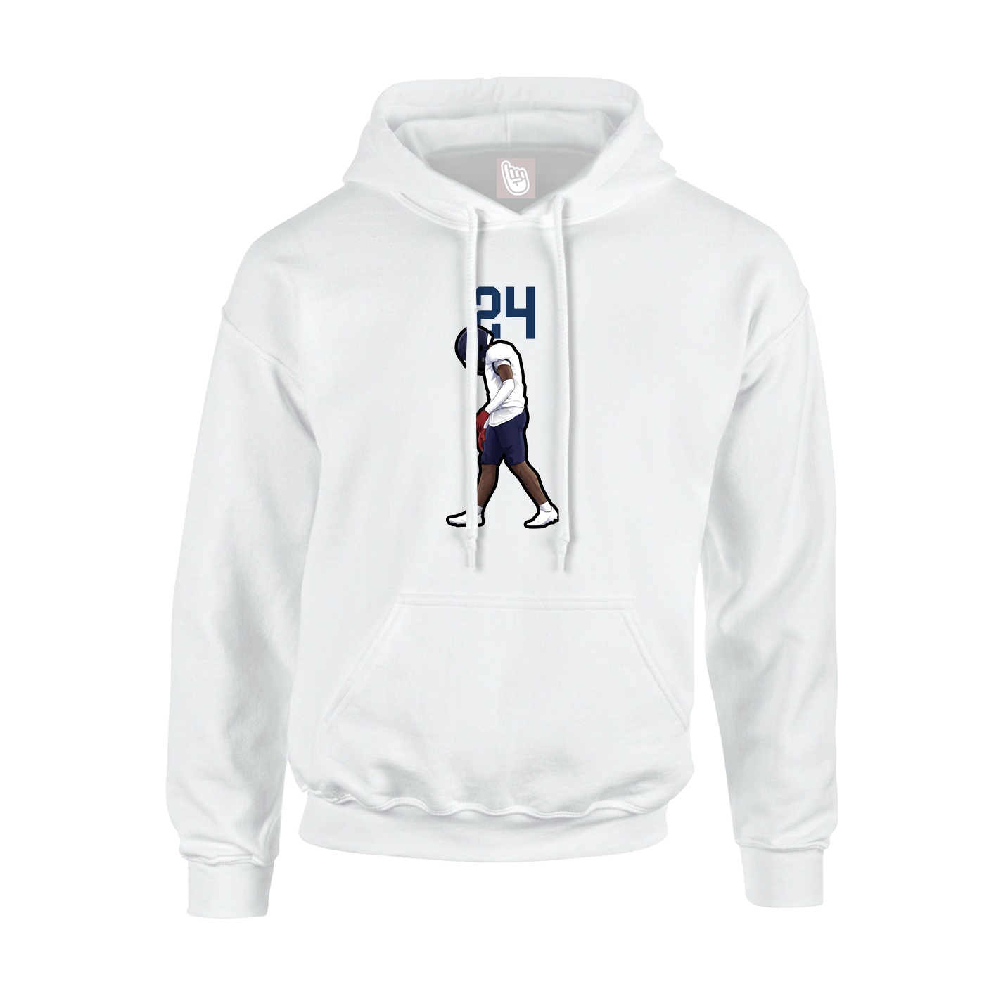 Hoodie — Number Top in White