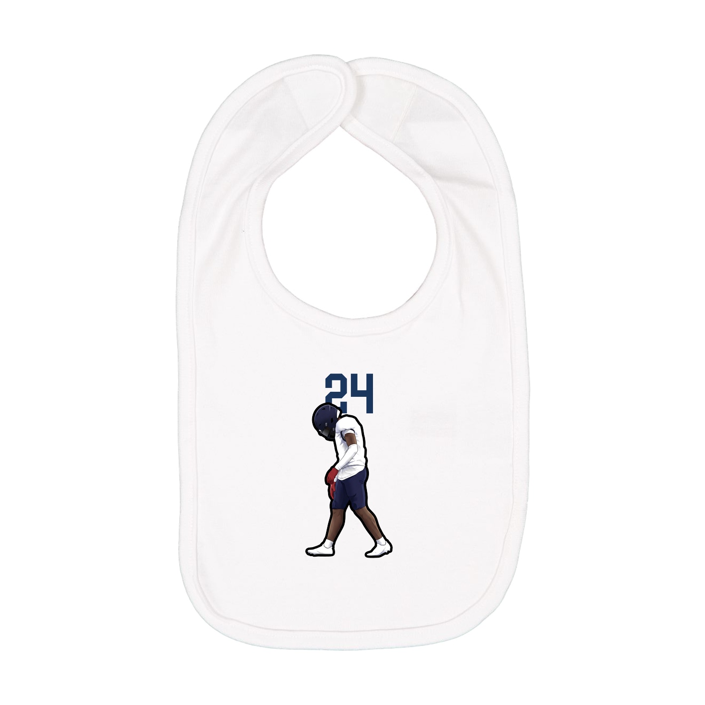 Infant Bib — Number Top in White