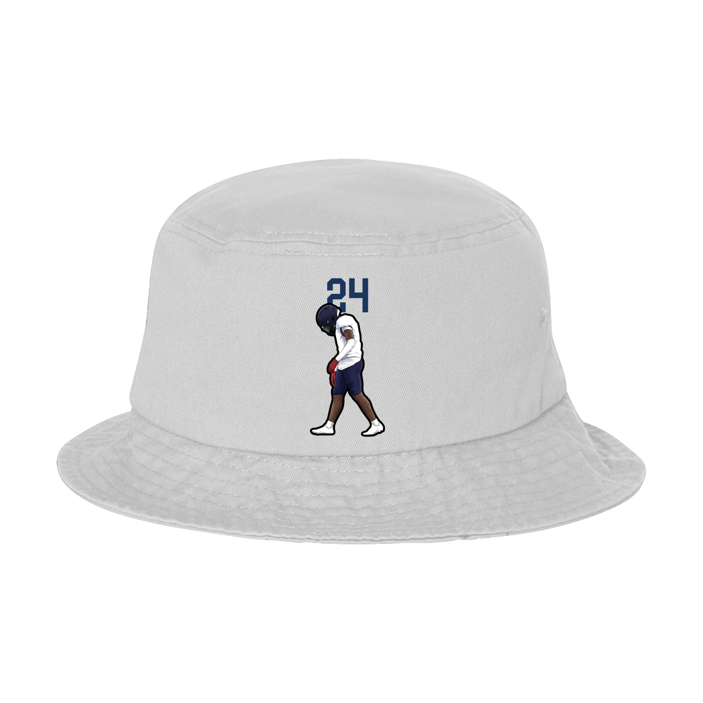 Bucket Cap — Number Top in White