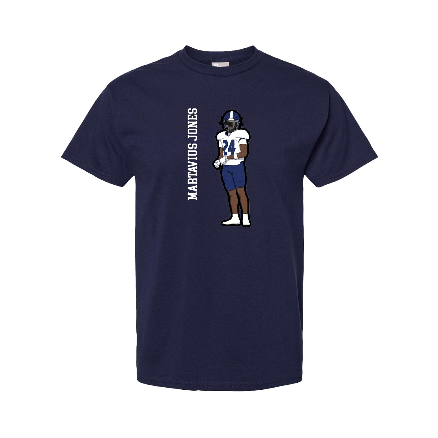 Youth Tee — Name Vertical in Navy