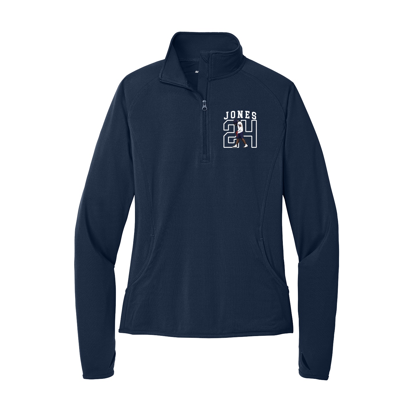 Women's Q-Zip Pullover — Shirsey in Navy