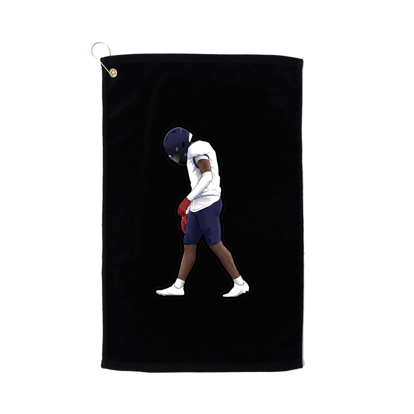 Golf Towel — Name Vertical in Black