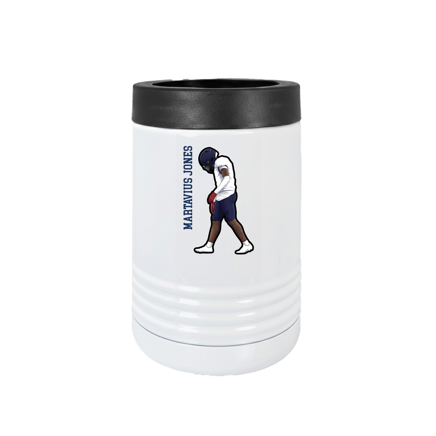 Beverage Holder — Name Vertical in White