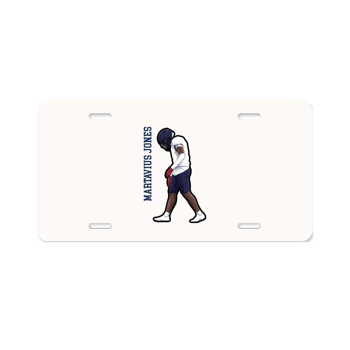License Plate — Name Vertical in Classic