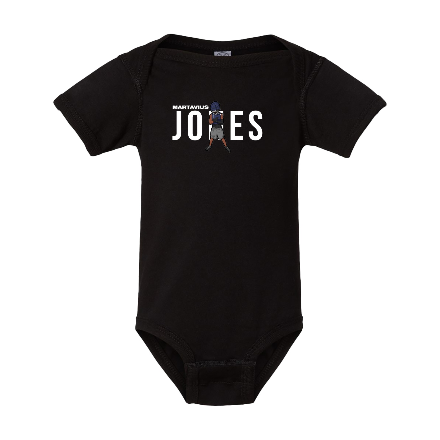 Baby Onesie — Player Name in Black