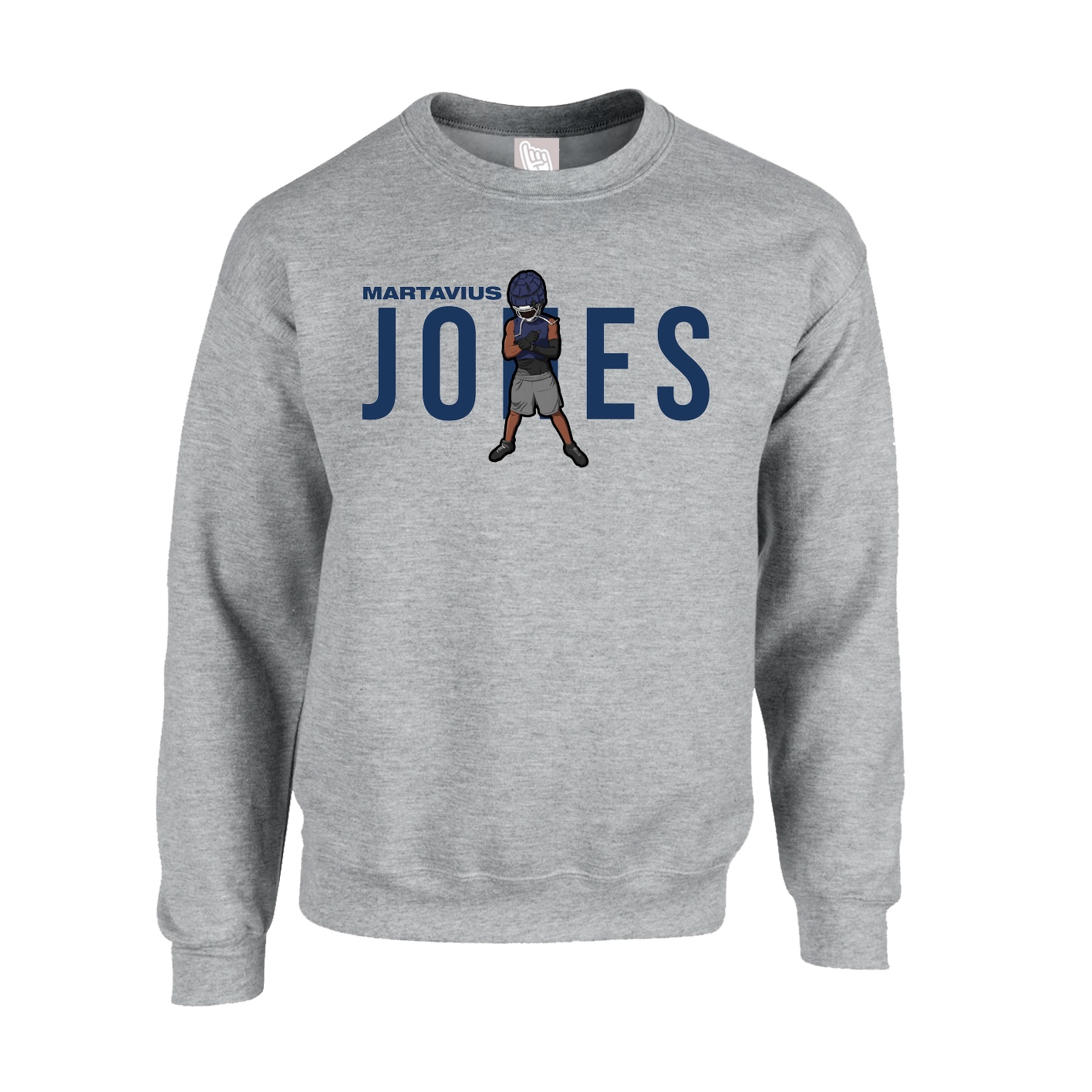 Fleece Crew — Player Name in Grey