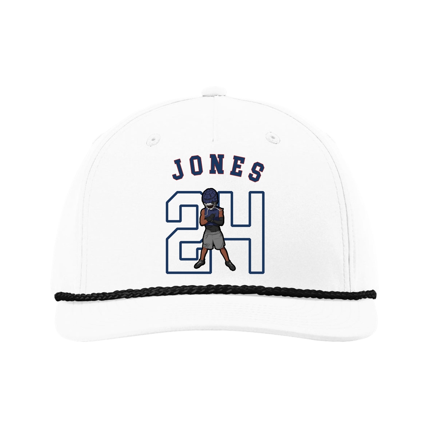 Five-Panel Classic Rope Cap — Shirsey Arch in White