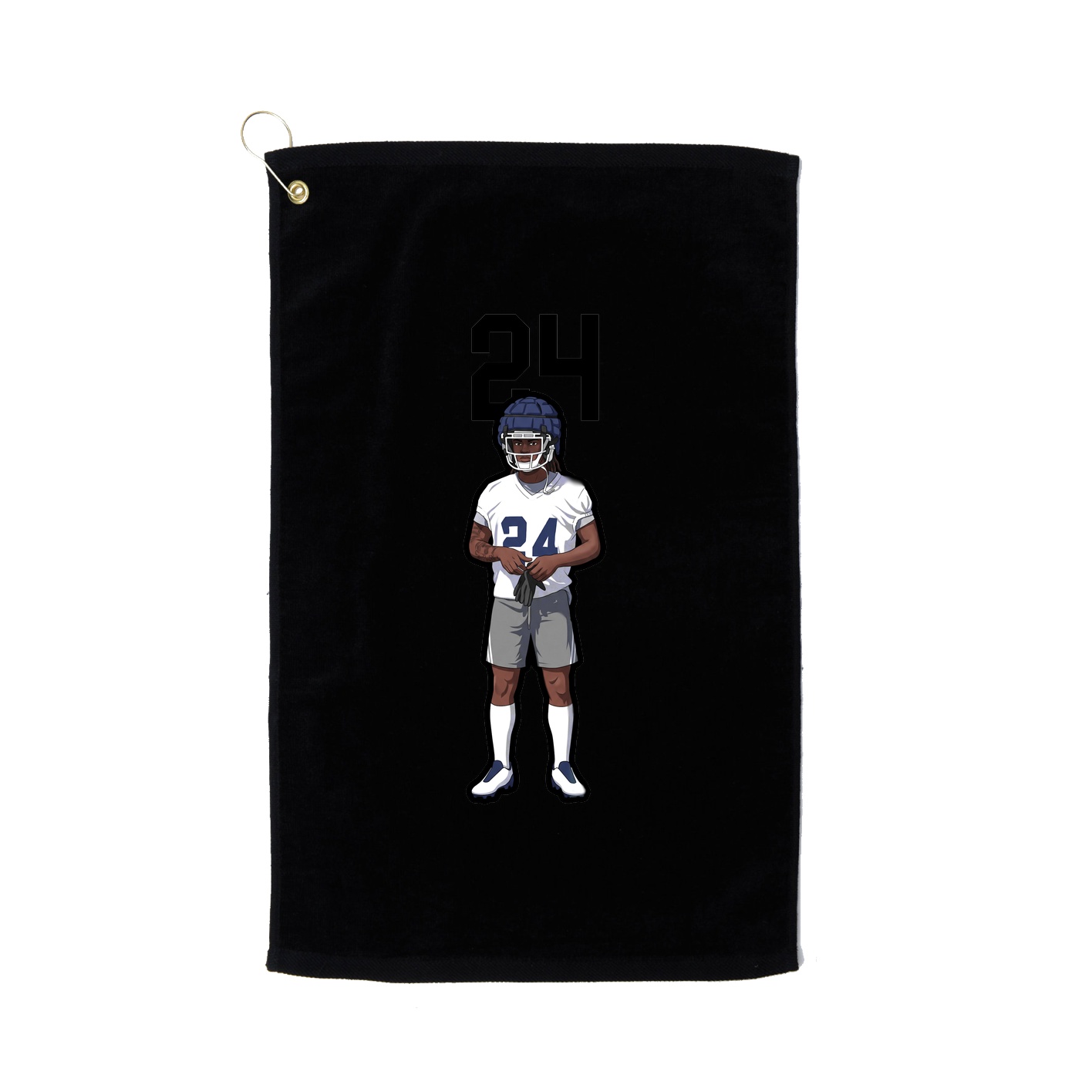 Golf Towel — Number Top in Black