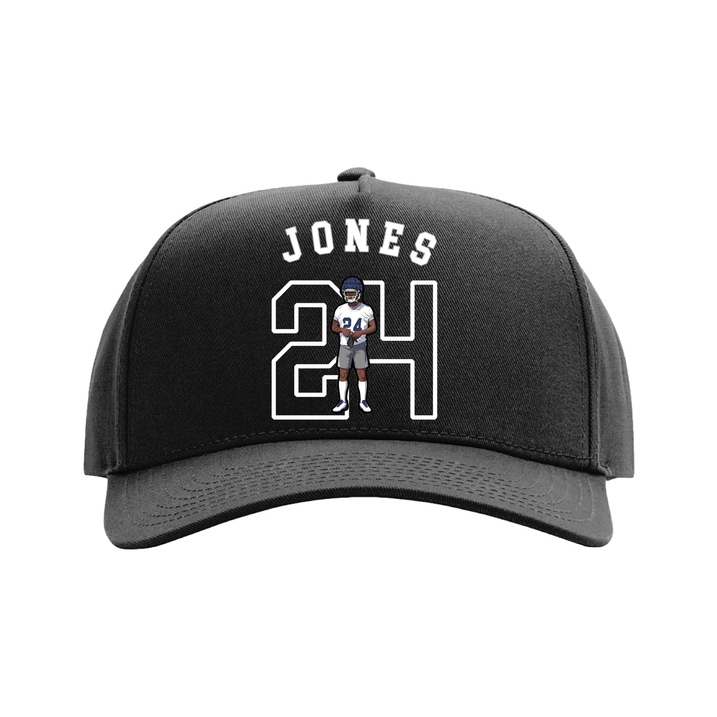 Full Fabric Five-Panel Champ Cap — Shirsey Arch in Black