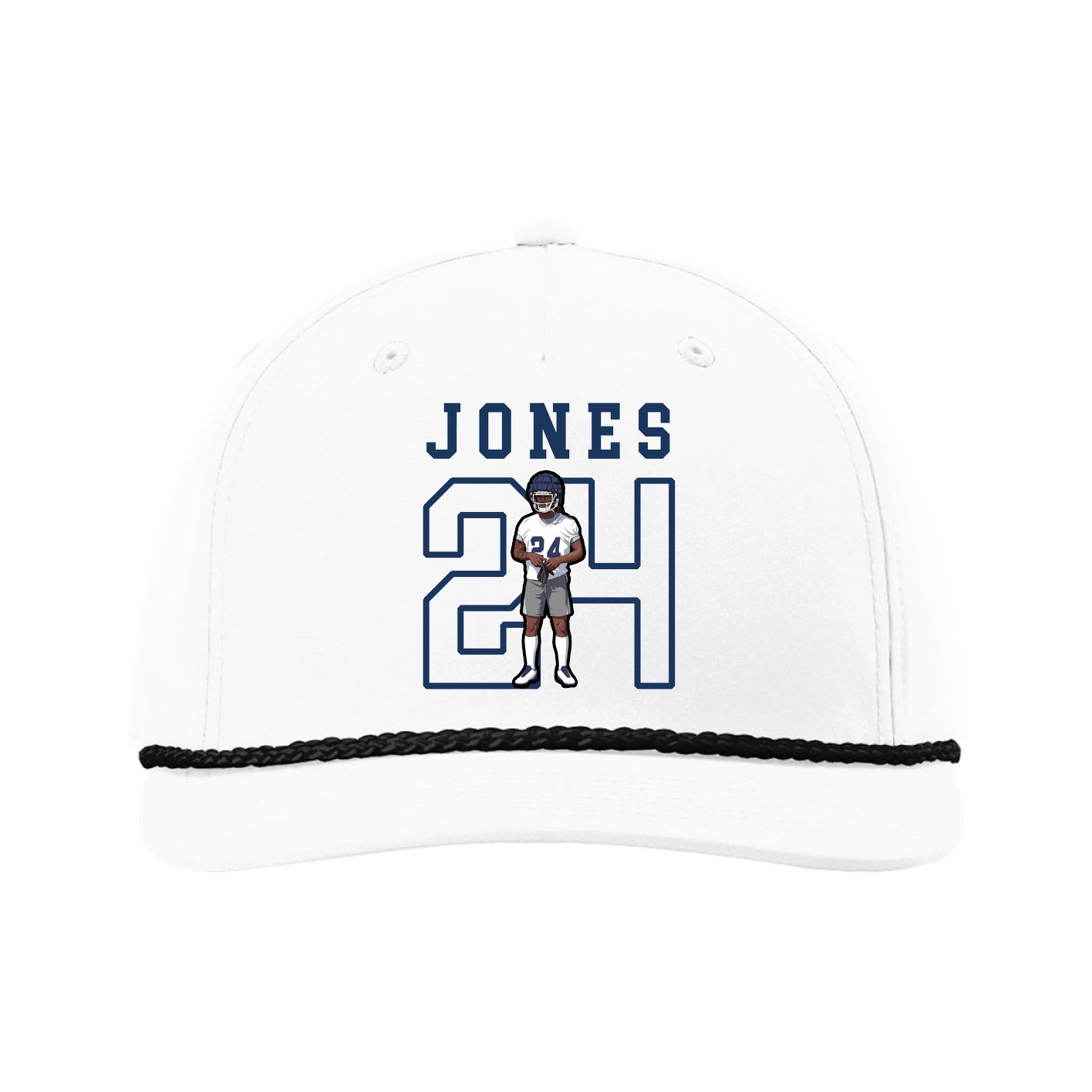 Five-Panel Classic Rope Cap — Shirsey in White
