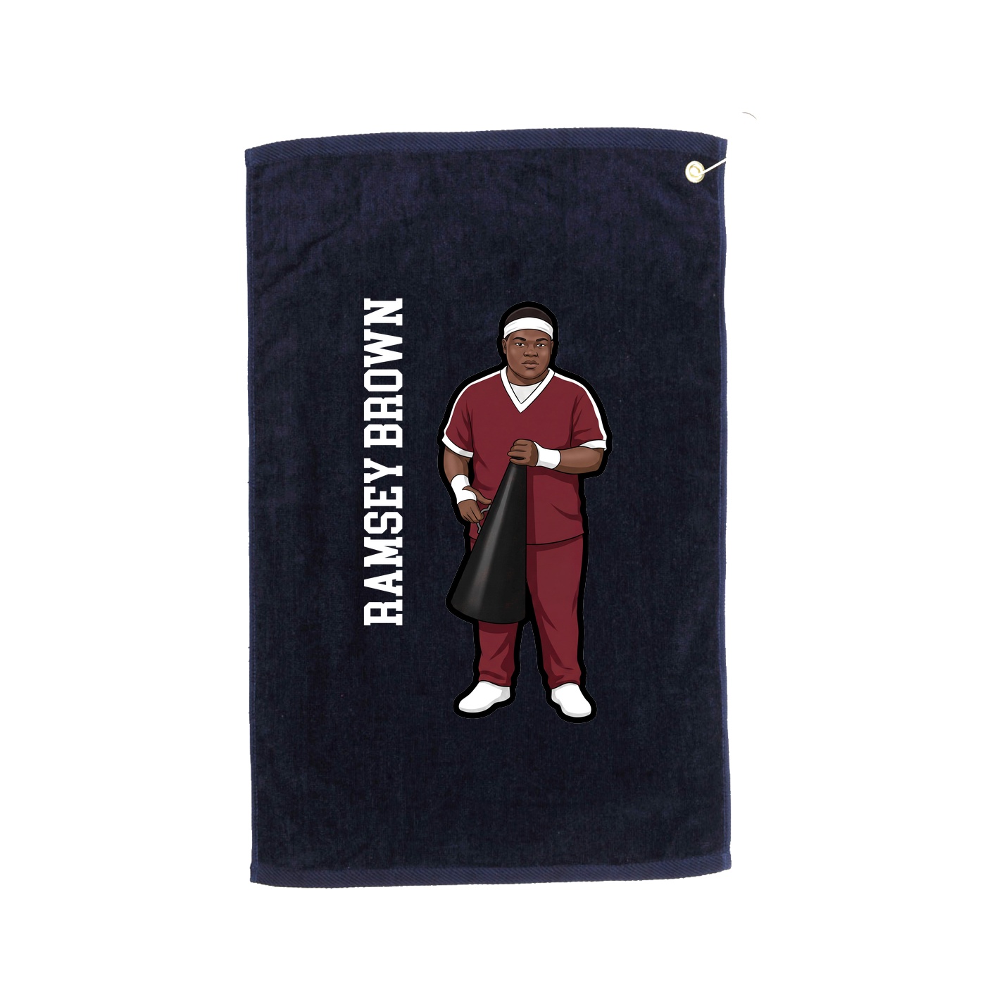 Golf Towel — Name Vertical in Navy