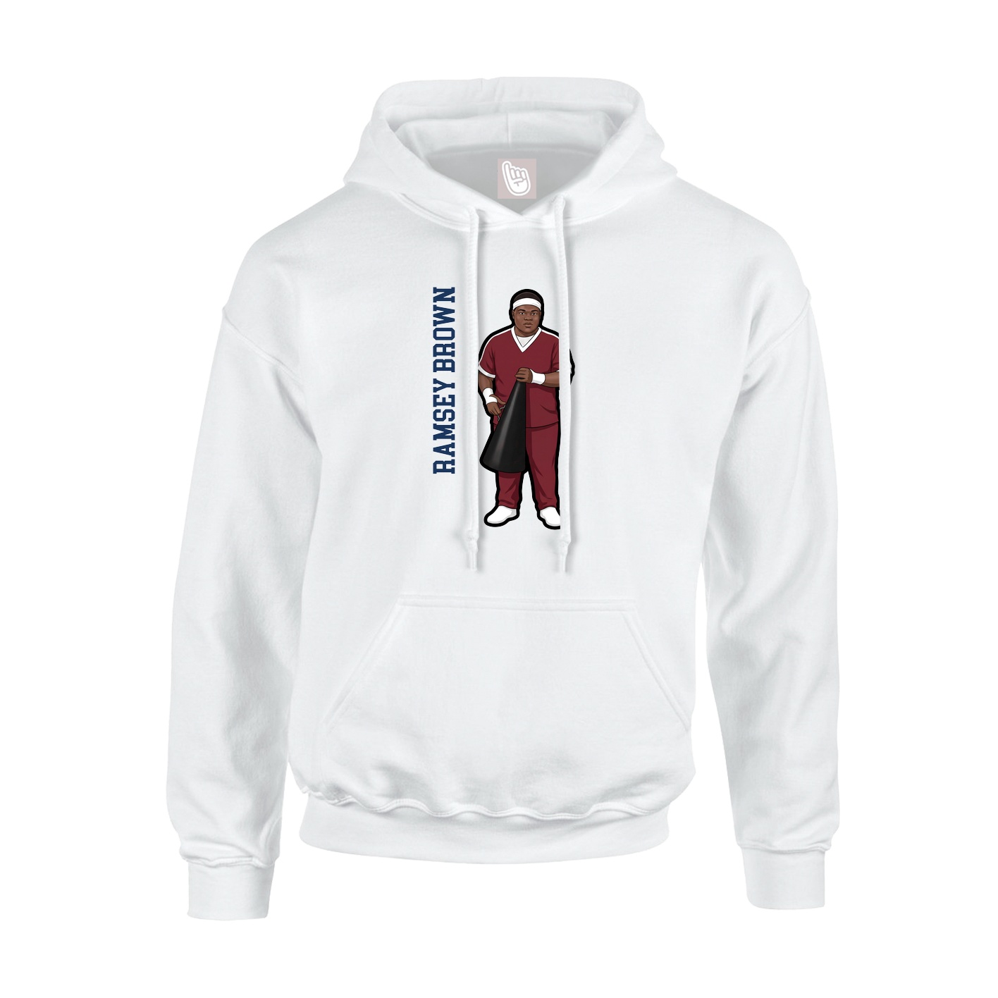 Hoodie — Name Vertical in White