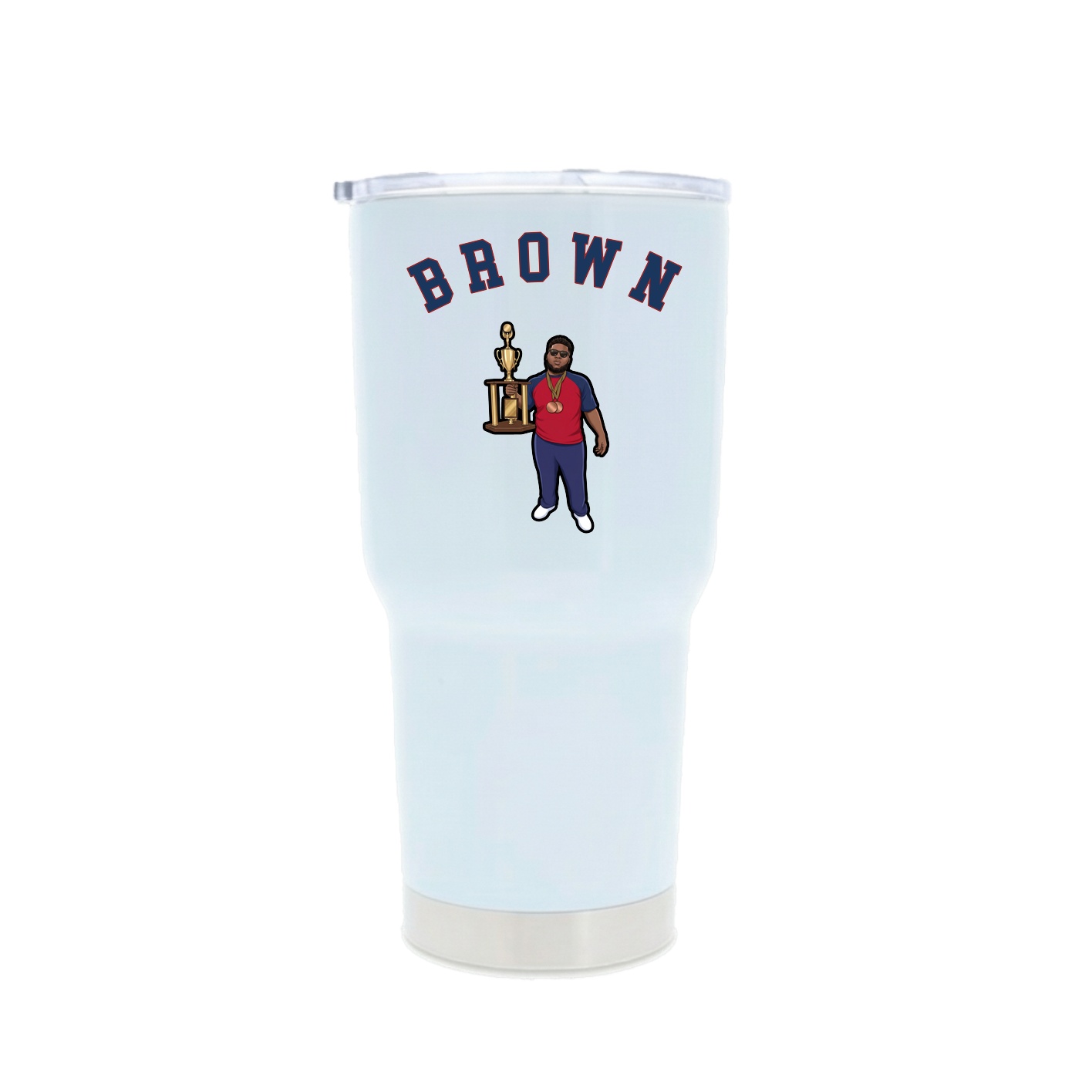 30oz Stainless Steel Tumbler — Shirsey Arch in White