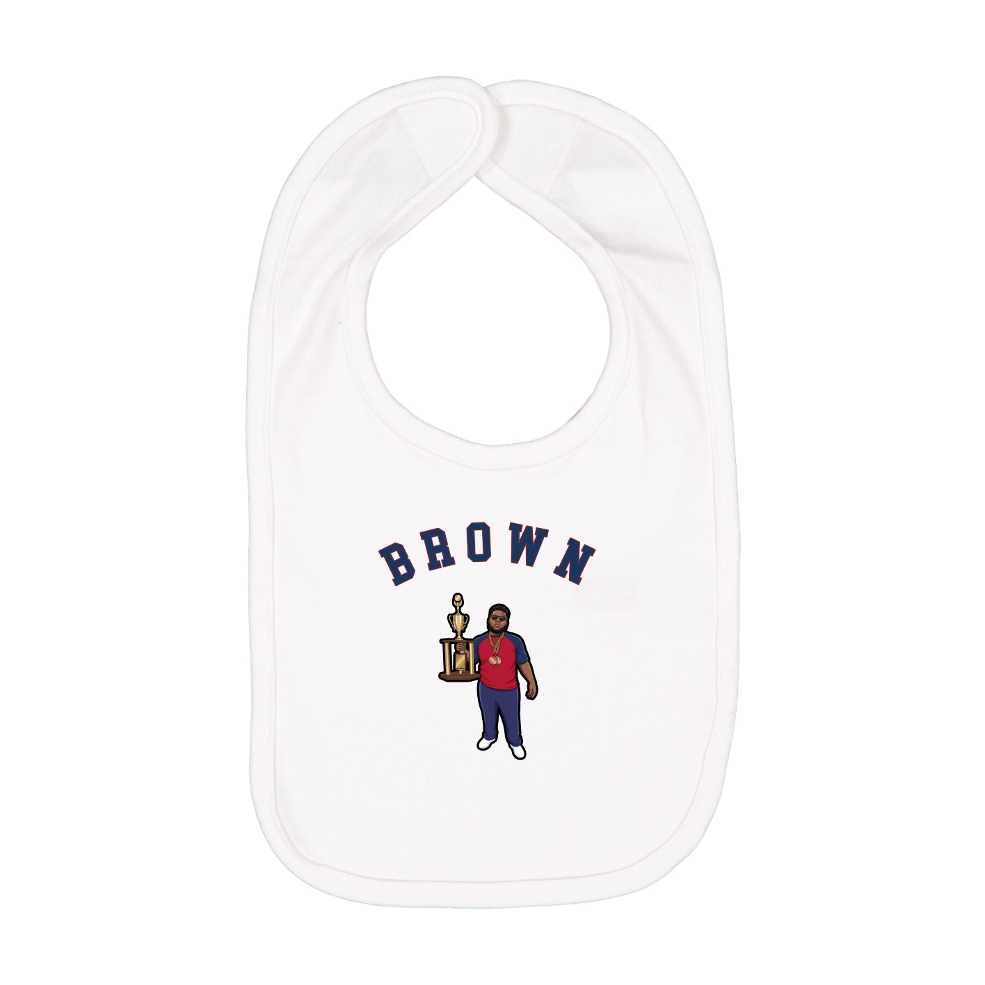 Infant Bib — Shirsey Arch in White